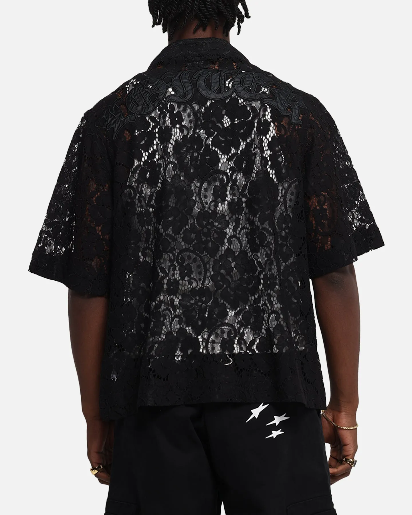 Loiter Lace Button Up Shirt Black sold by Culture Kings product image thumbnail 2