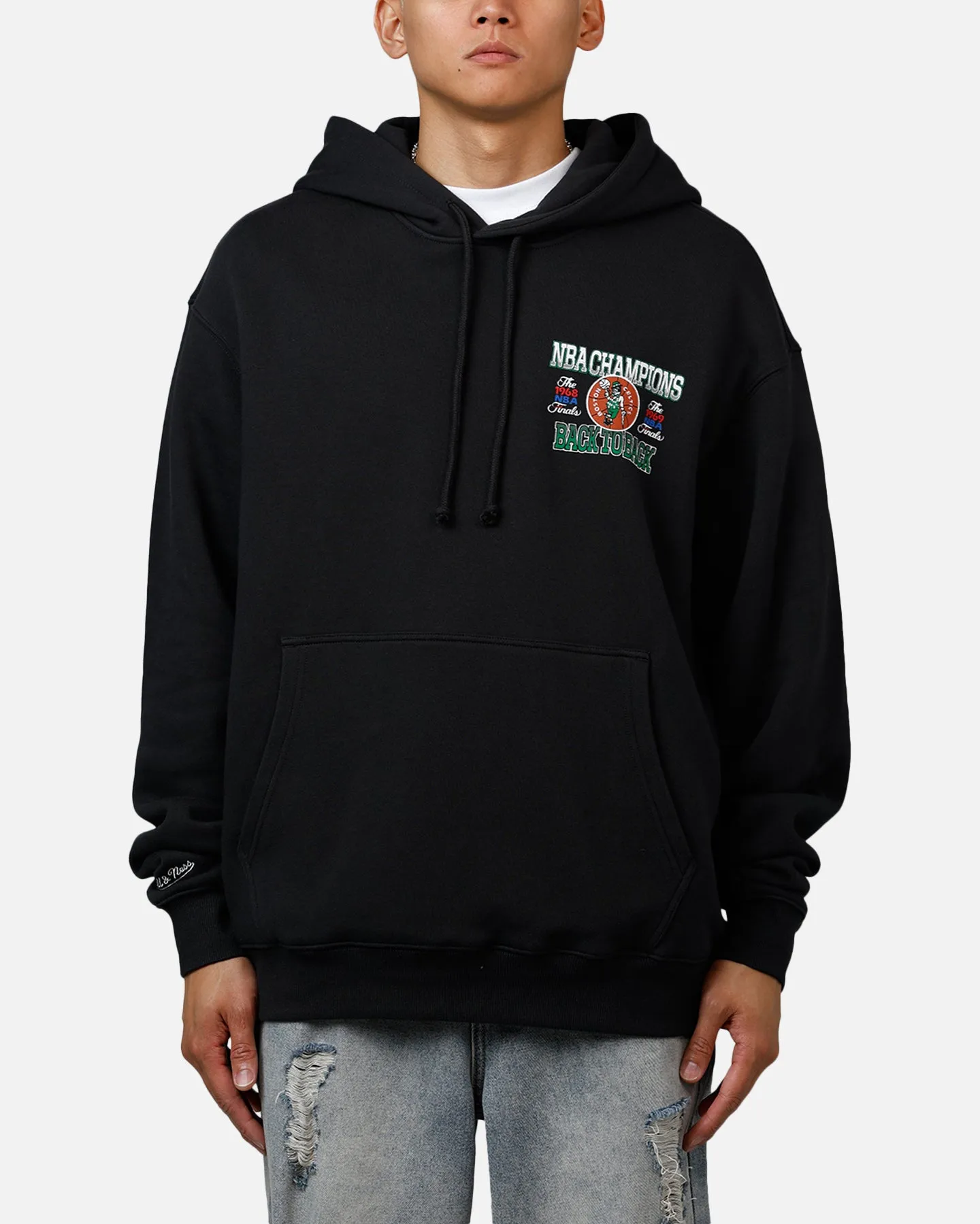 Mitchell & Ness Boston Celtics Back To Back Hoodie Faded Black sold by Culture Kings product image thumbnail 2