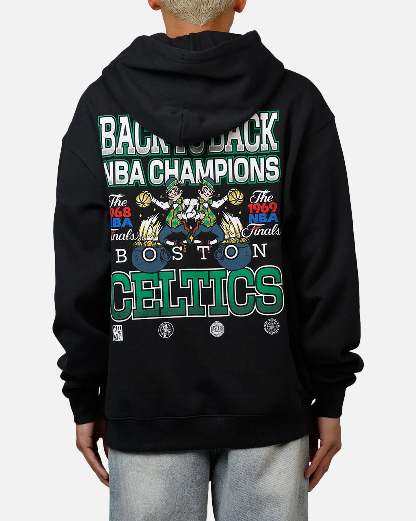 Mitchell & Ness Boston Celtics Back To Back Hoodie Faded Black sold by Culture Kings