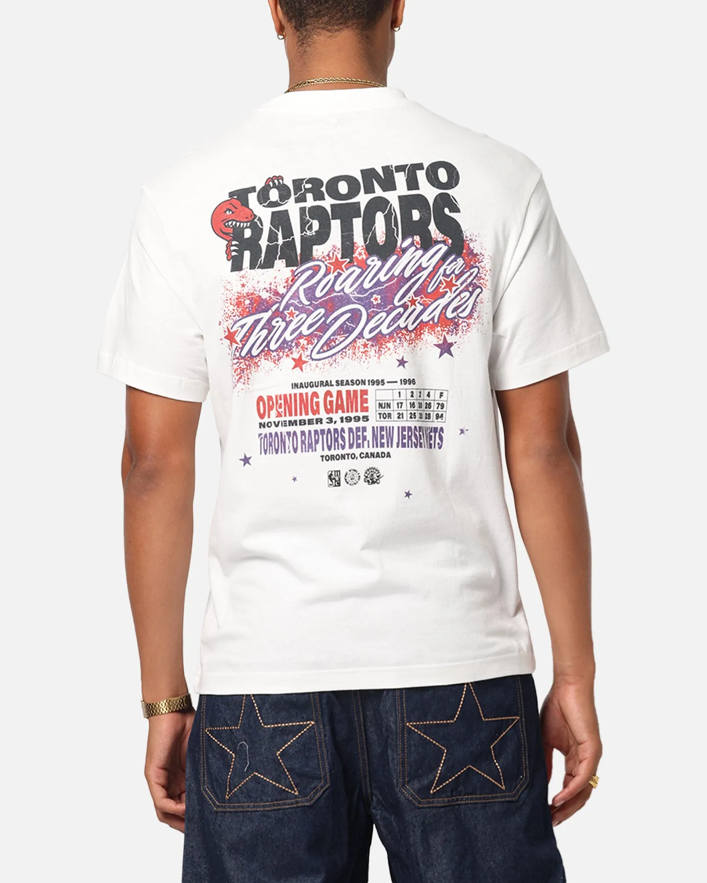 Mitchell & Ness Toronto Raptors Three Decades T-Shirt Vintage White sold by Culture Kings product image thumbnail 2