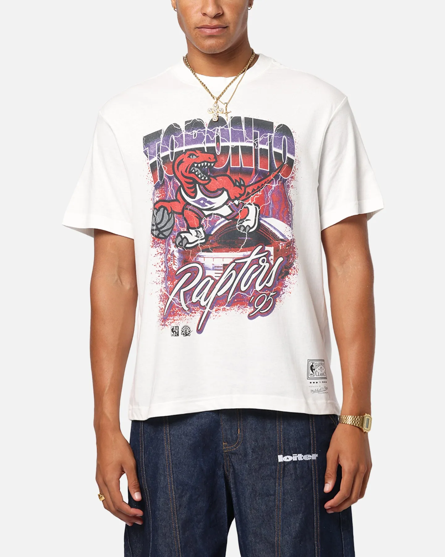 Mitchell & Ness Toronto Raptors Three Decades T-Shirt Vintage White sold by Culture Kings