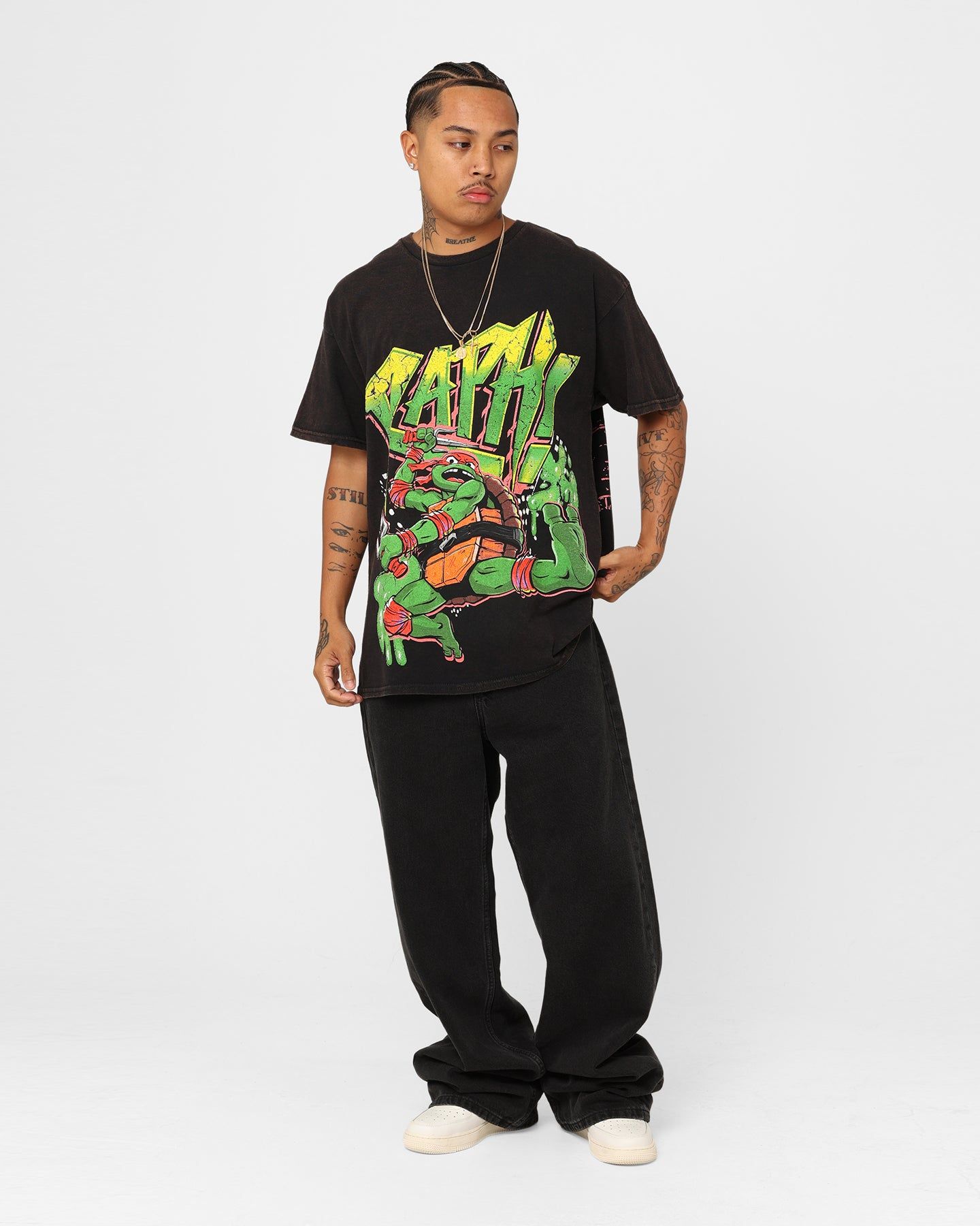 Goat Crew X Teenage Mutant Ninja Turtles Raphael Vintage T-Shirt Black Wash sold by Culture Kings product image thumbnail 3