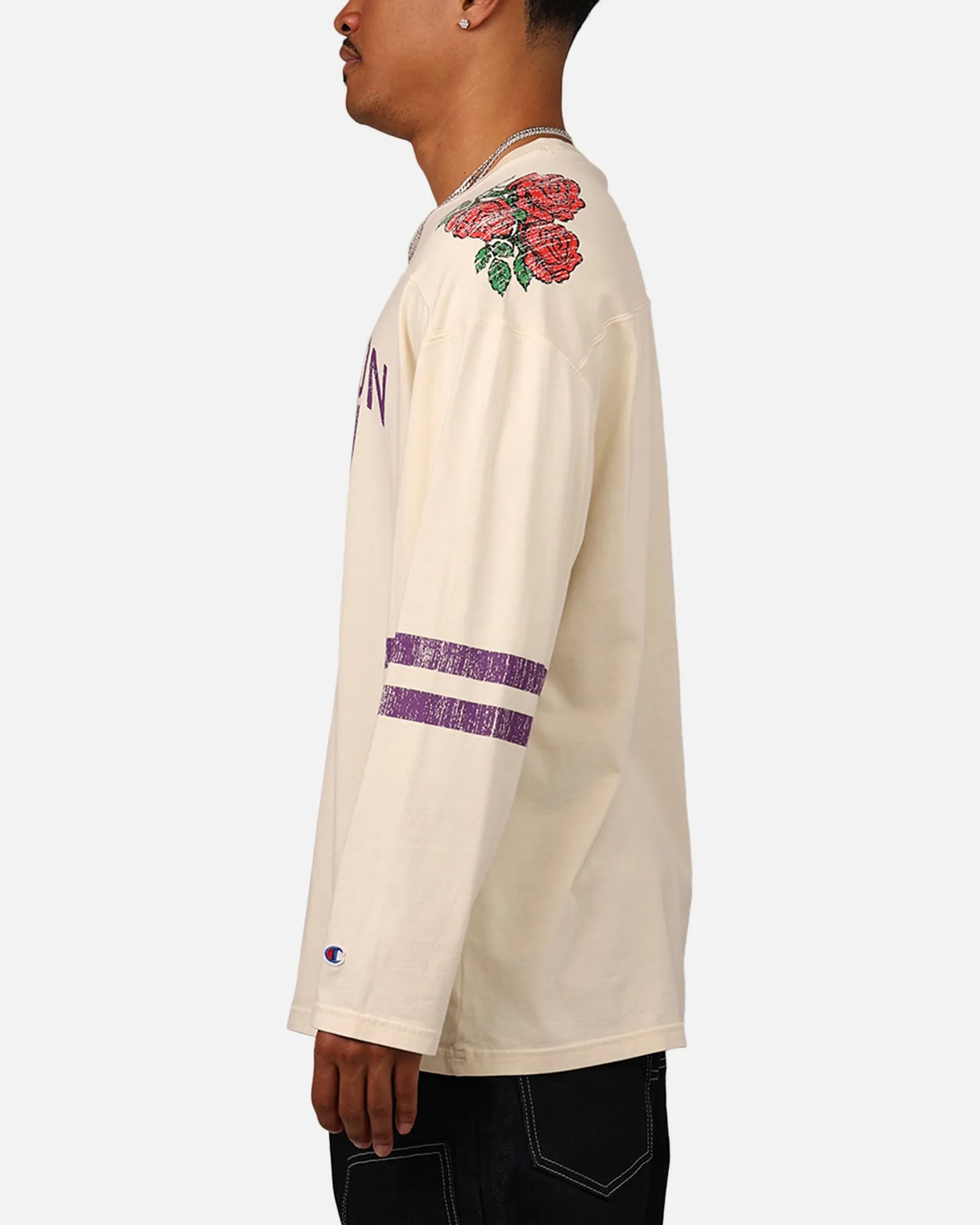 Champion 34 Half Time Long Sleeve Crewneck T-Shirt Natural sold by Culture Kings product image thumbnail 5