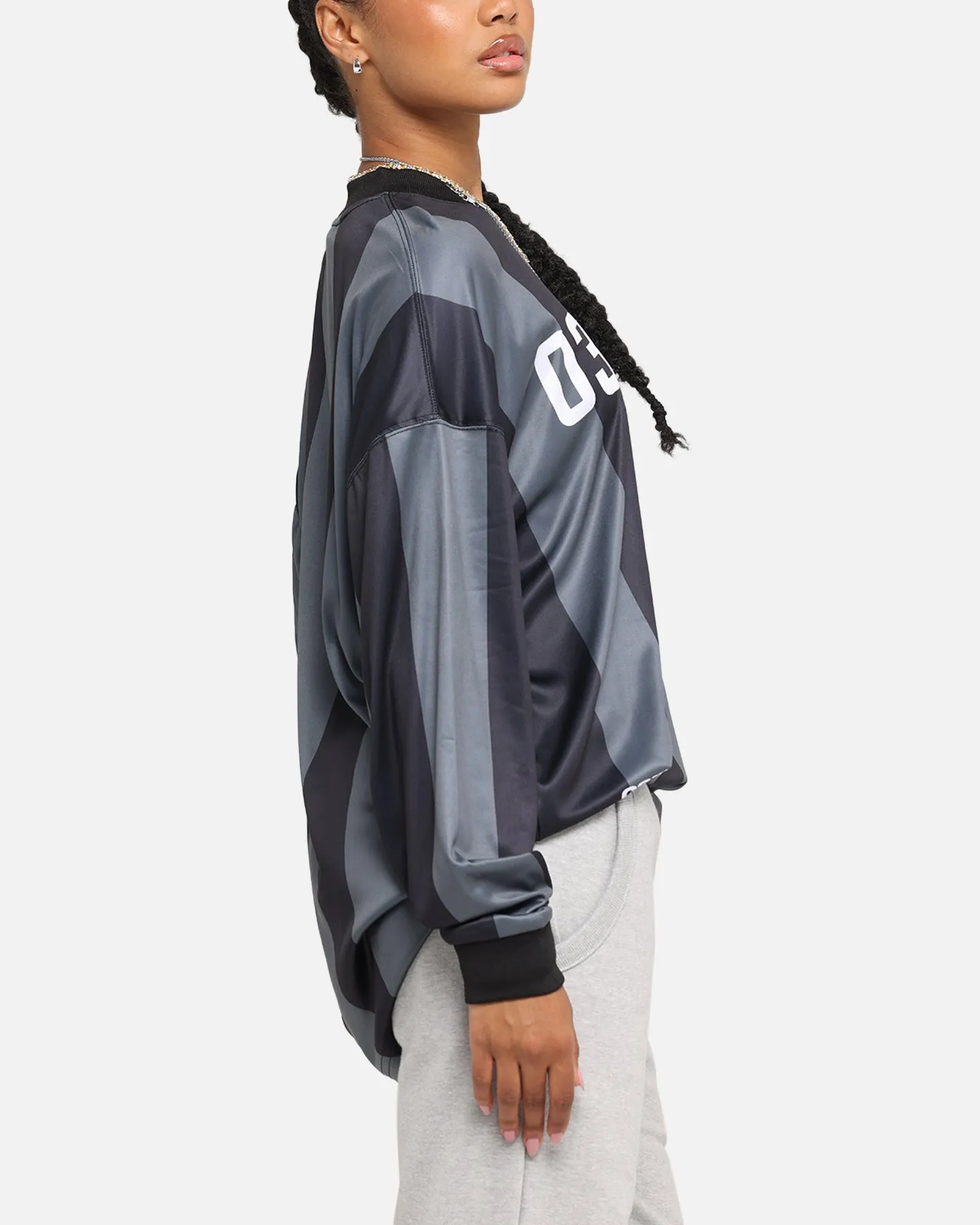Carre Academy Oversized Long Sleeve T-Shirt Black/Grey sold by Culture Kings product image thumbnail 5
