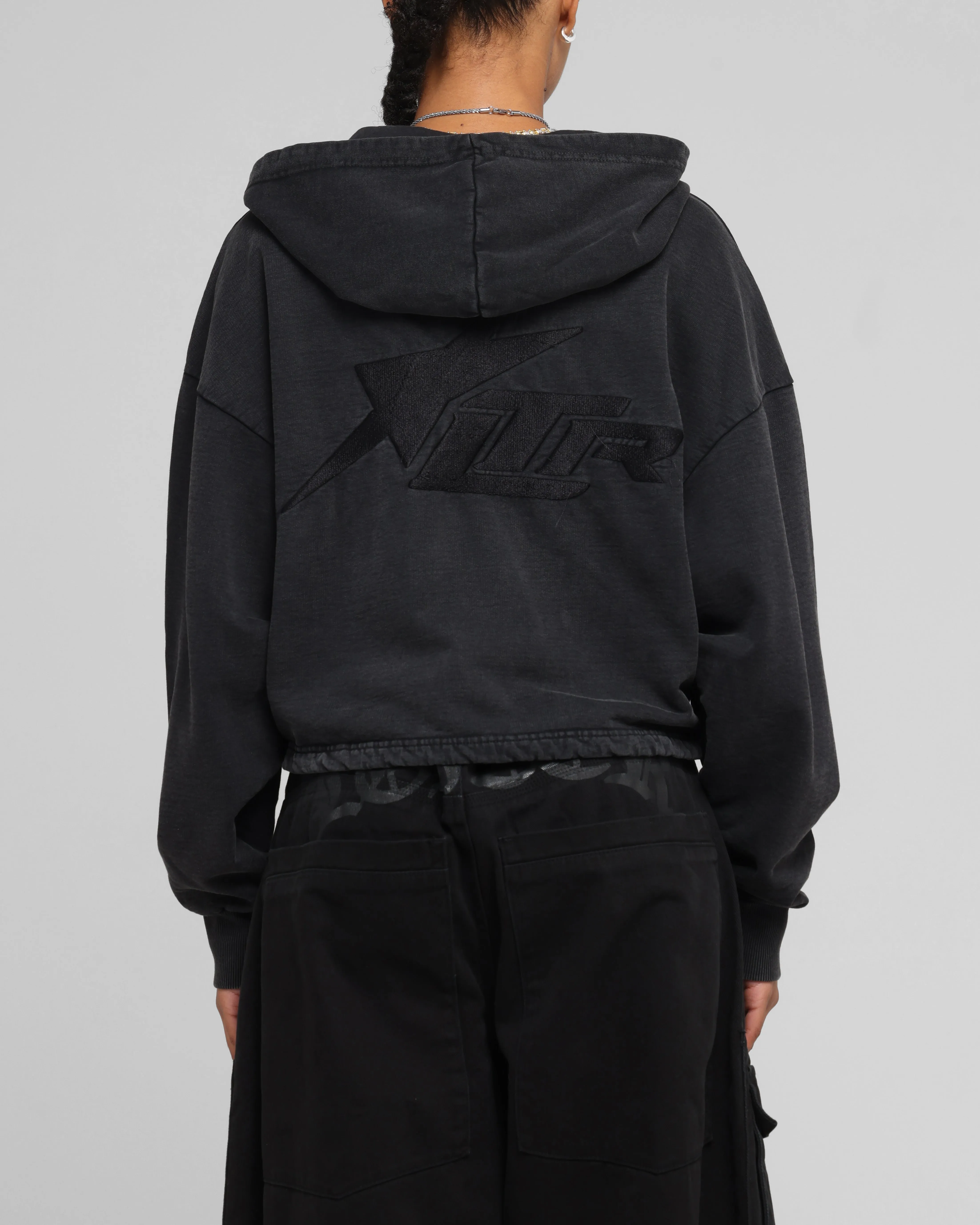 Loiter Women's Utility Cropped Hoodie Washed Black sold by Culture Kings product image thumbnail 2