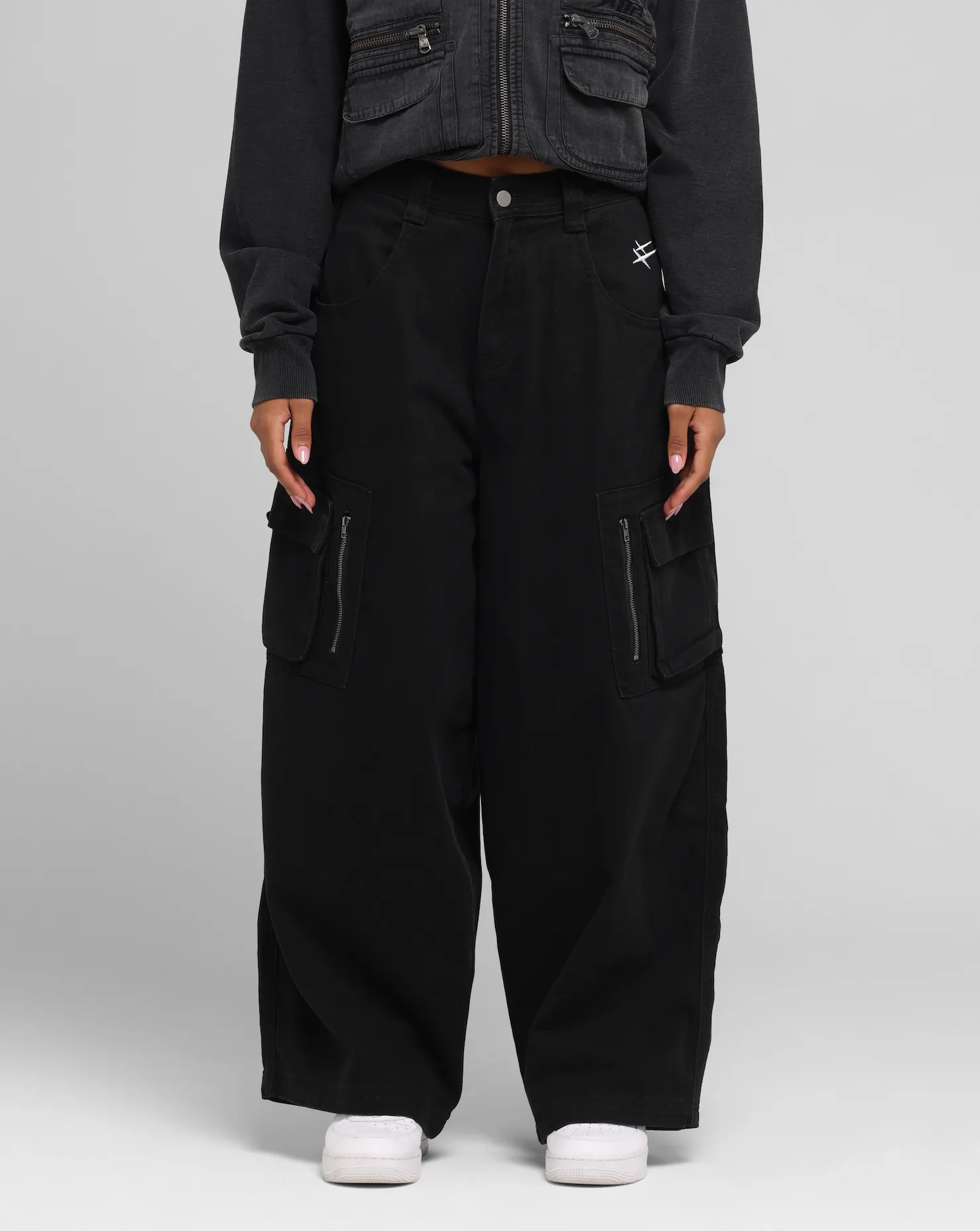 Loiter Combat Cargo Pants Washed Black sold by Culture Kings