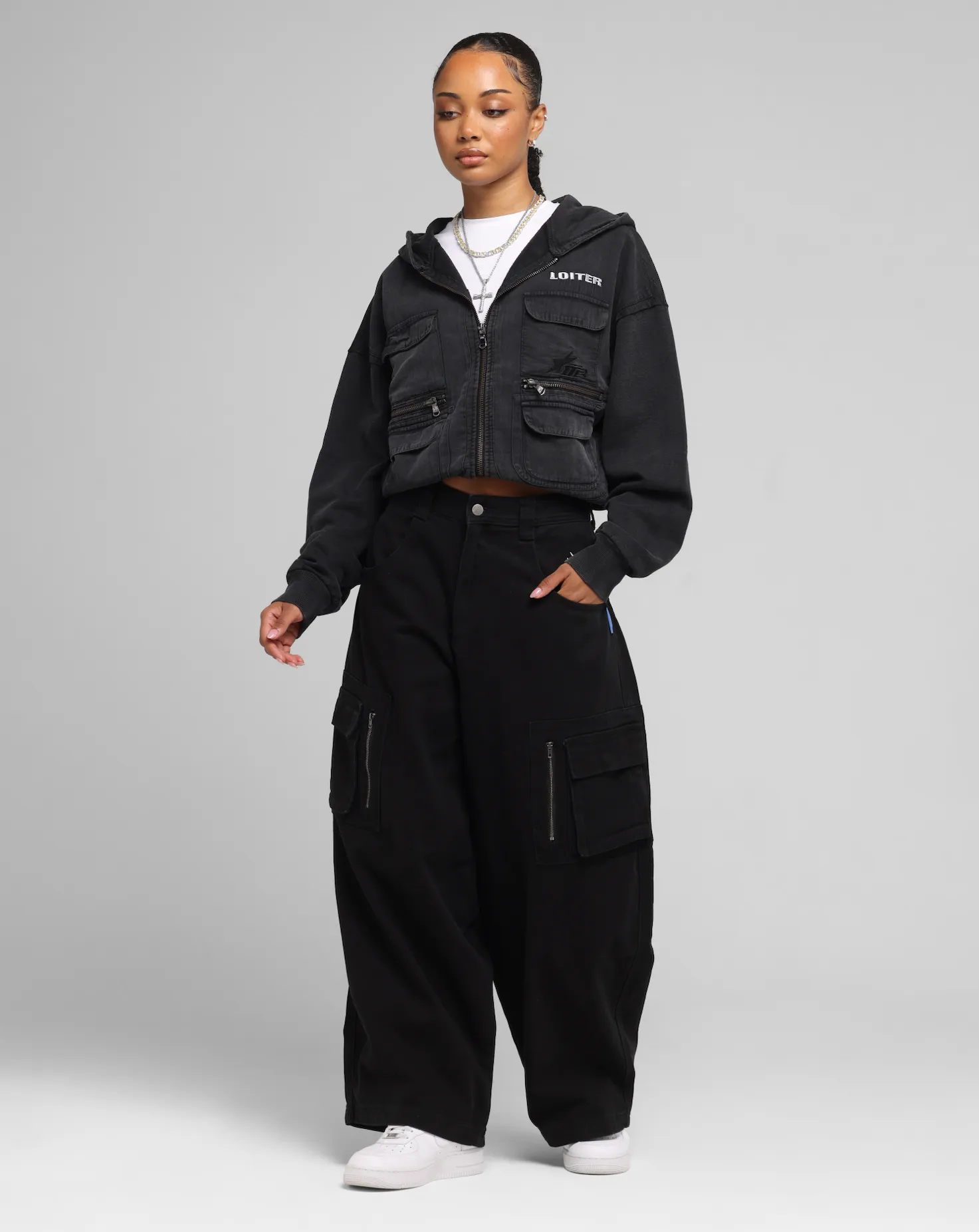 Loiter Combat Cargo Pants Washed Black sold by Culture Kings product image thumbnail 2