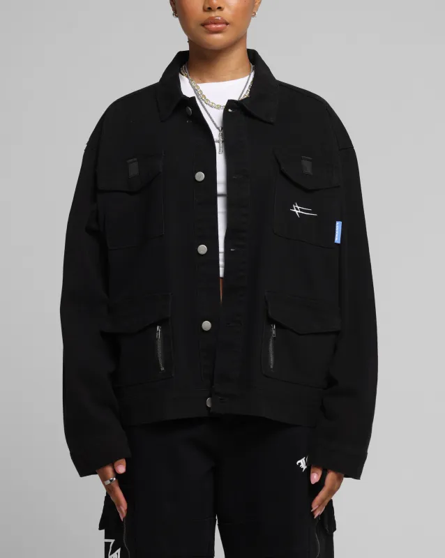 Loiter Combat Utility Jacket Washed Black sold by Culture Kings