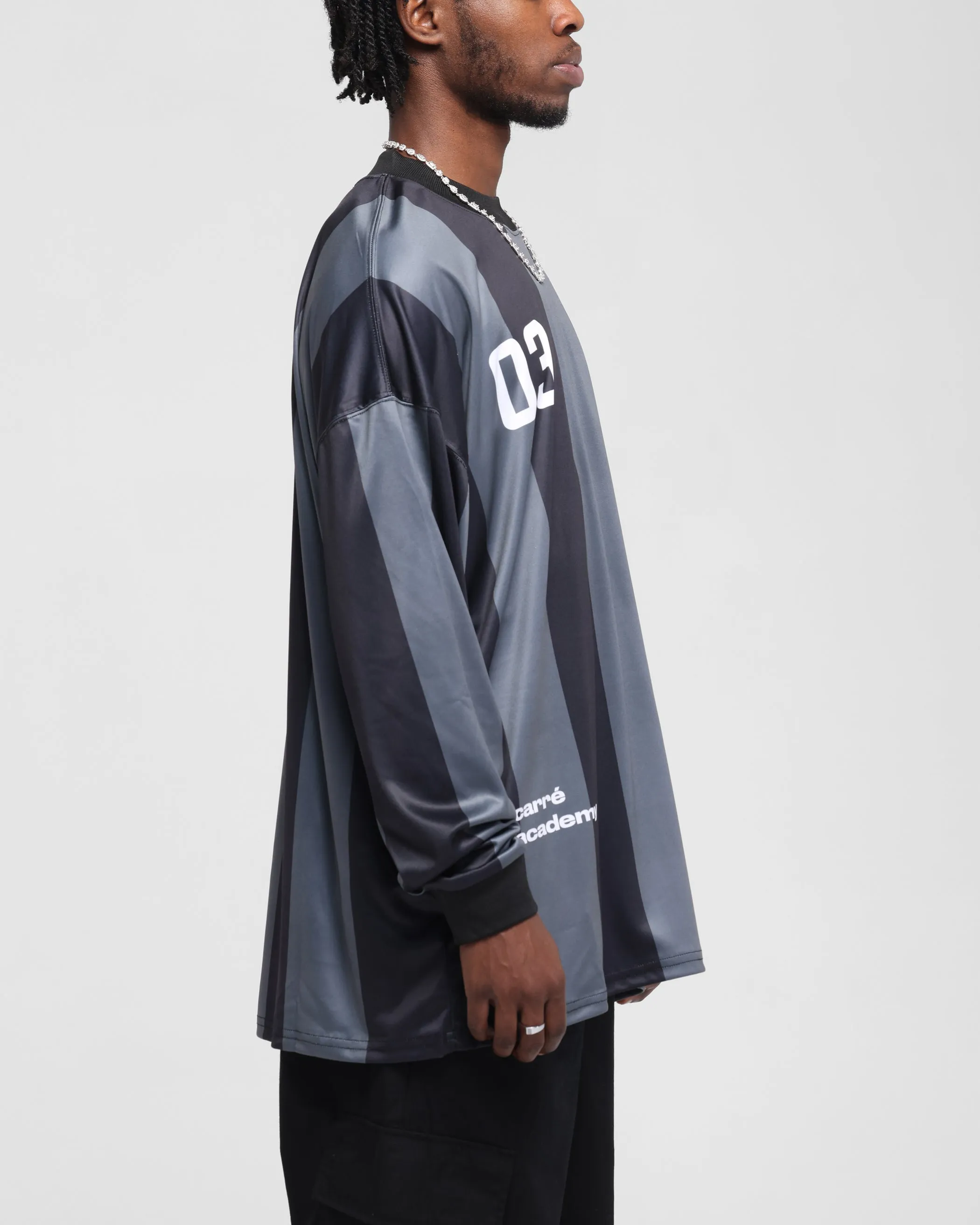 Carre Academy Oversized Long Sleeve T-Shirt Black/Grey sold by Culture Kings product image thumbnail 4