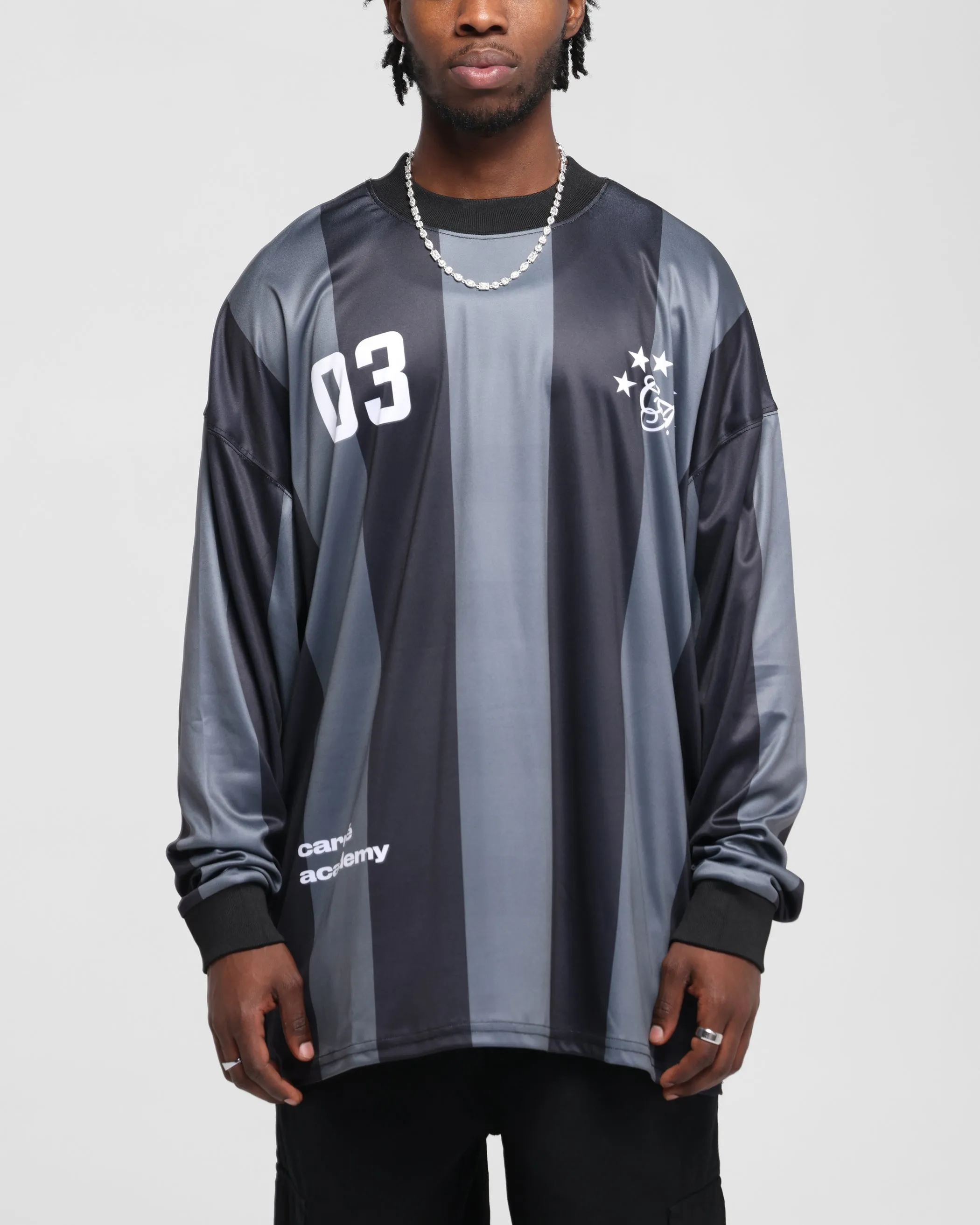 Carre Academy Oversized Long Sleeve T-Shirt Black/Grey sold by Culture Kings