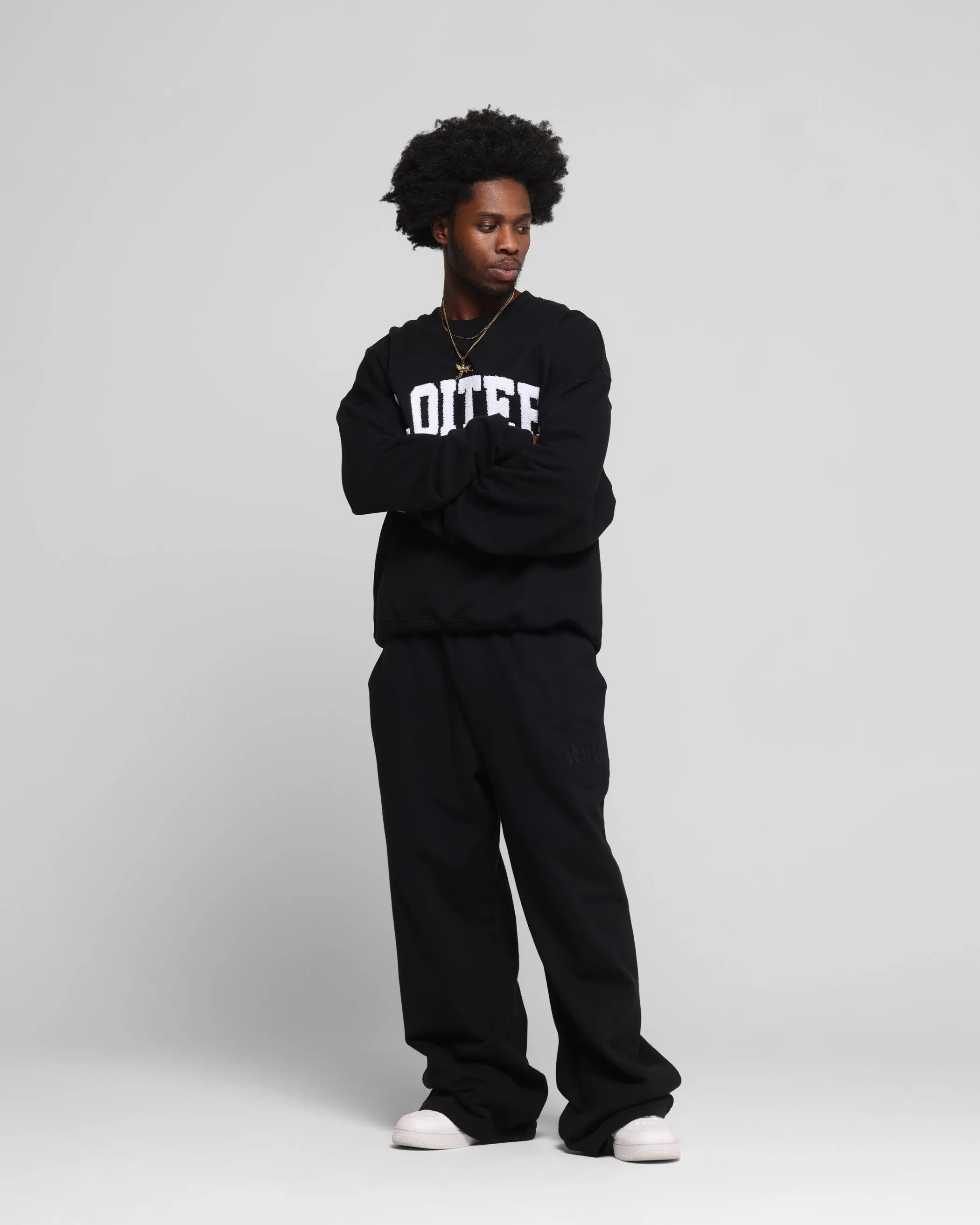 Loiter Arch Premium Sweat Pants Black sold by Culture Kings product image thumbnail 2