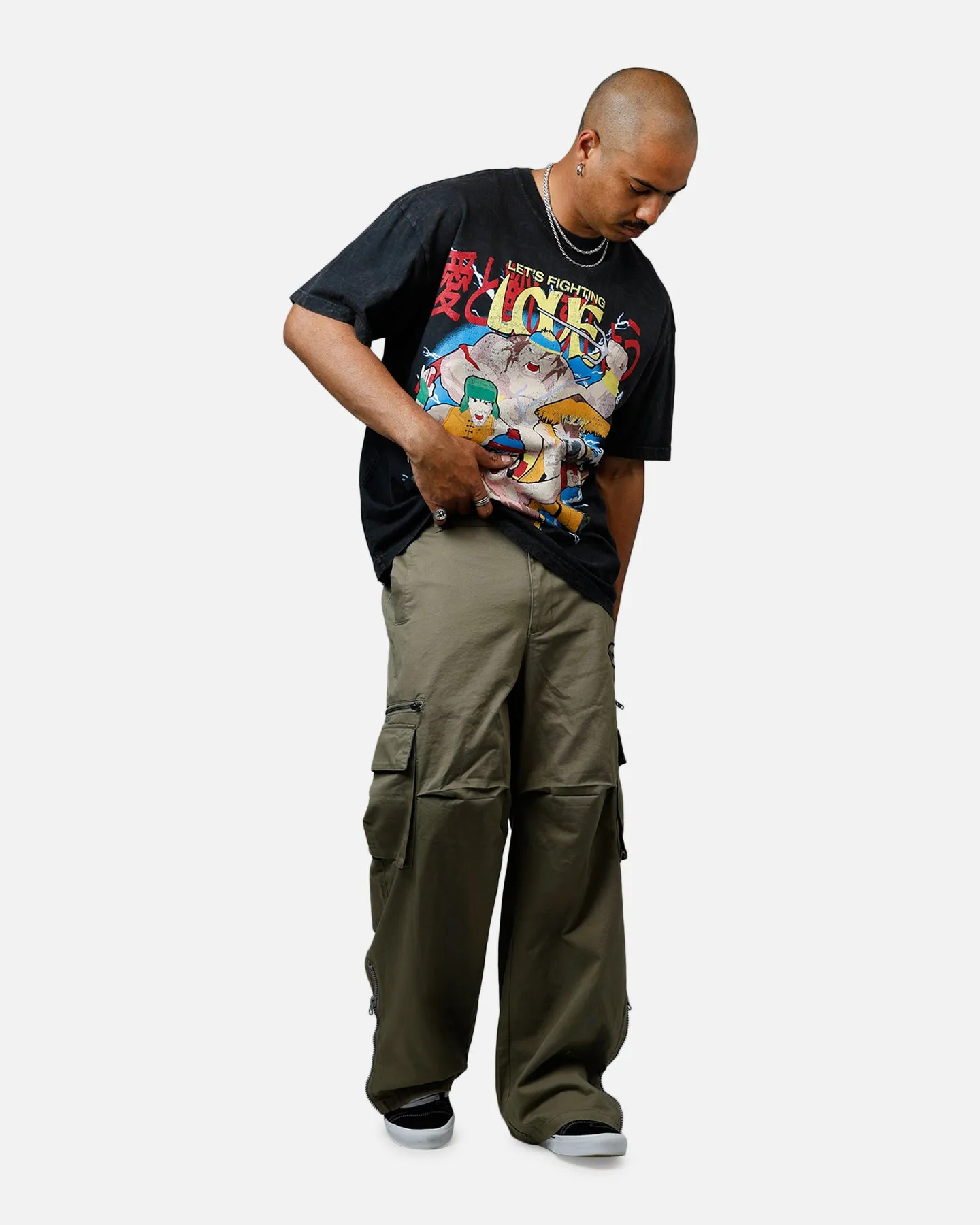 73Studio x South Park Lets Fighting Love Heavyweight T-Shirt Black Acidwash sold by Culture Kings product image thumbnail 3