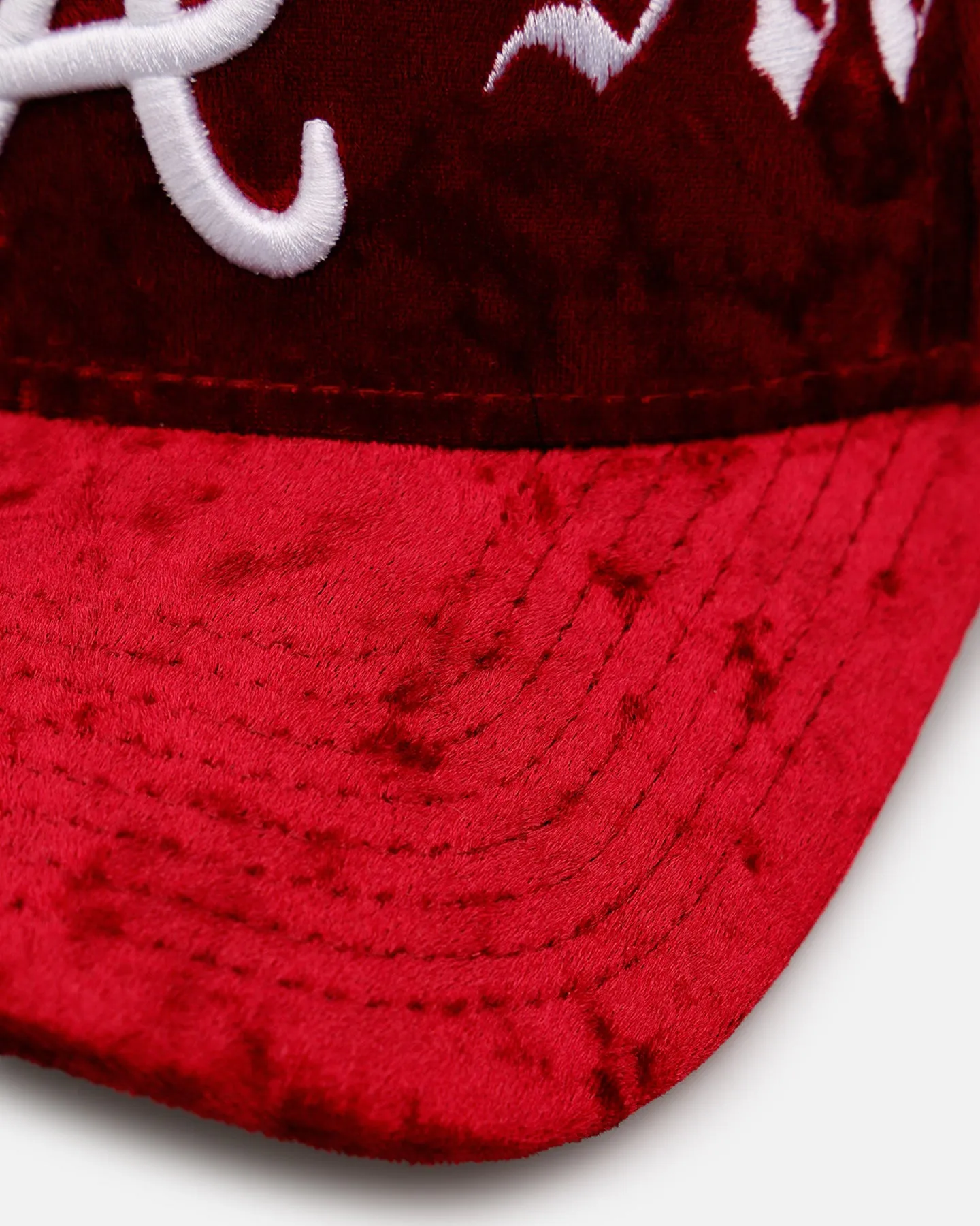 New Era Atlanta Braves 'Crushed Velvet Dreams' 9FORTY A-Frame Snapback Maroon sold by Culture Kings product image thumbnail 2