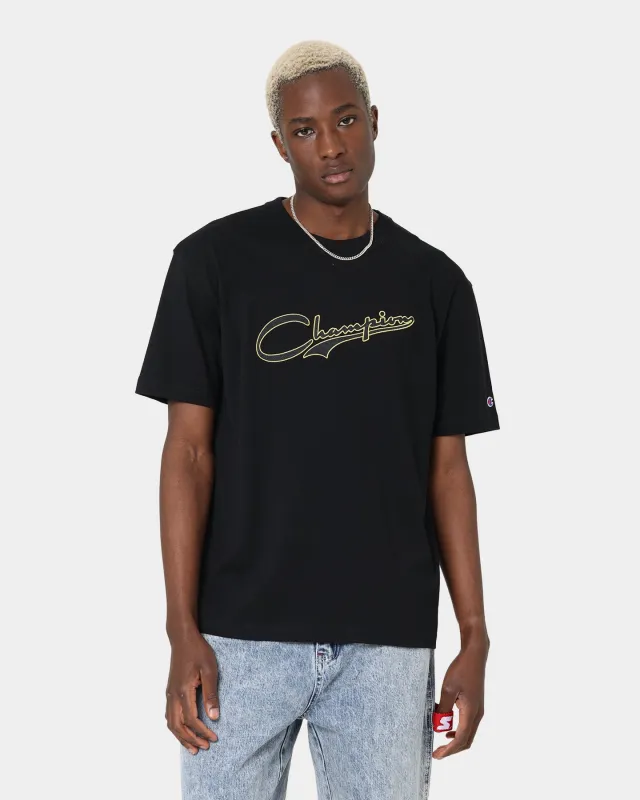 Champion Heritage Collegiate T-Shirt Black/Gold sold by Culture Kings