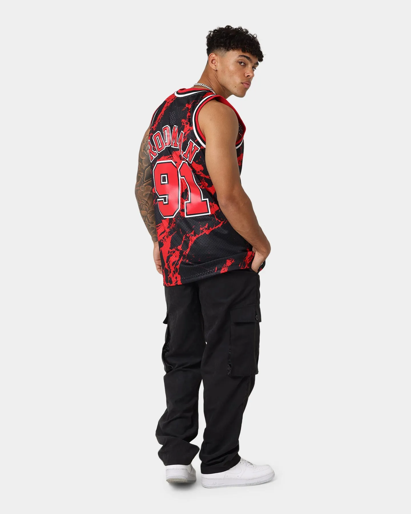 Mitchell & Ness Chicago Bulls Dennis Rodman #91 '95-'96 Marble Swingman Jersey Red sold by Culture Kings product image thumbnail 2