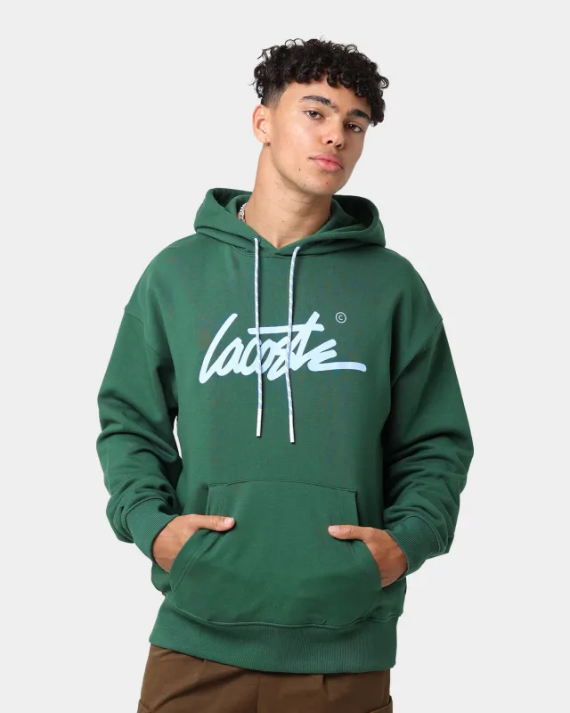 Lacoste L!ve Twisted Essential Hoodie Green sold by Culture Kings