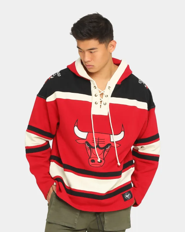 47 Brand Chicago Bulls Superior Lacer Hoodie Red sold by Culture Kings