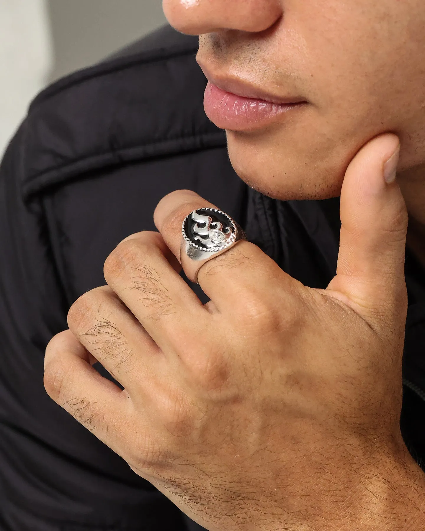 Wild For The Weekend Flame Signet Ring (Medium) Silver sold by Culture Kings product image thumbnail 3