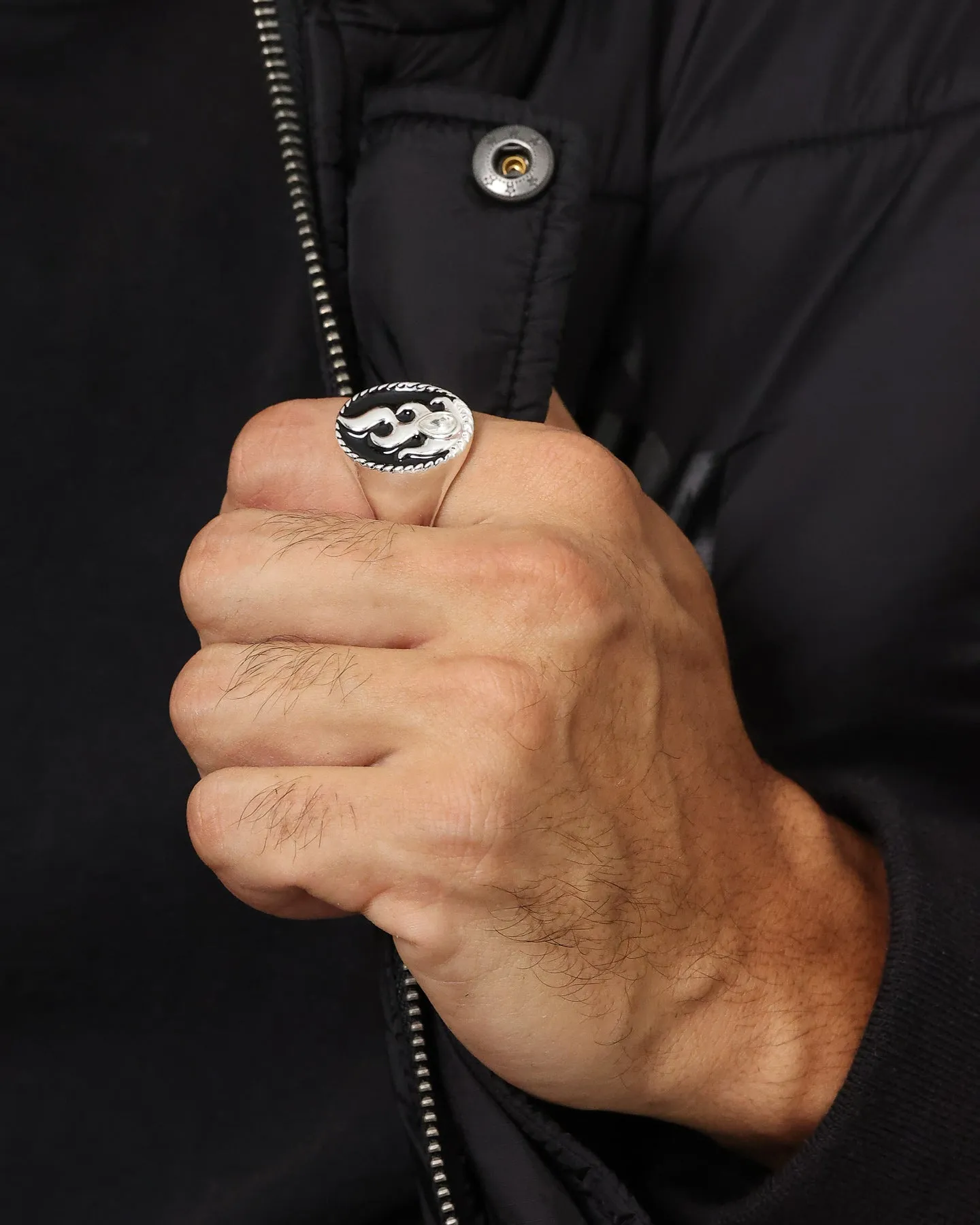 Wild For The Weekend Flame Signet Ring (Medium) Silver sold by Culture Kings