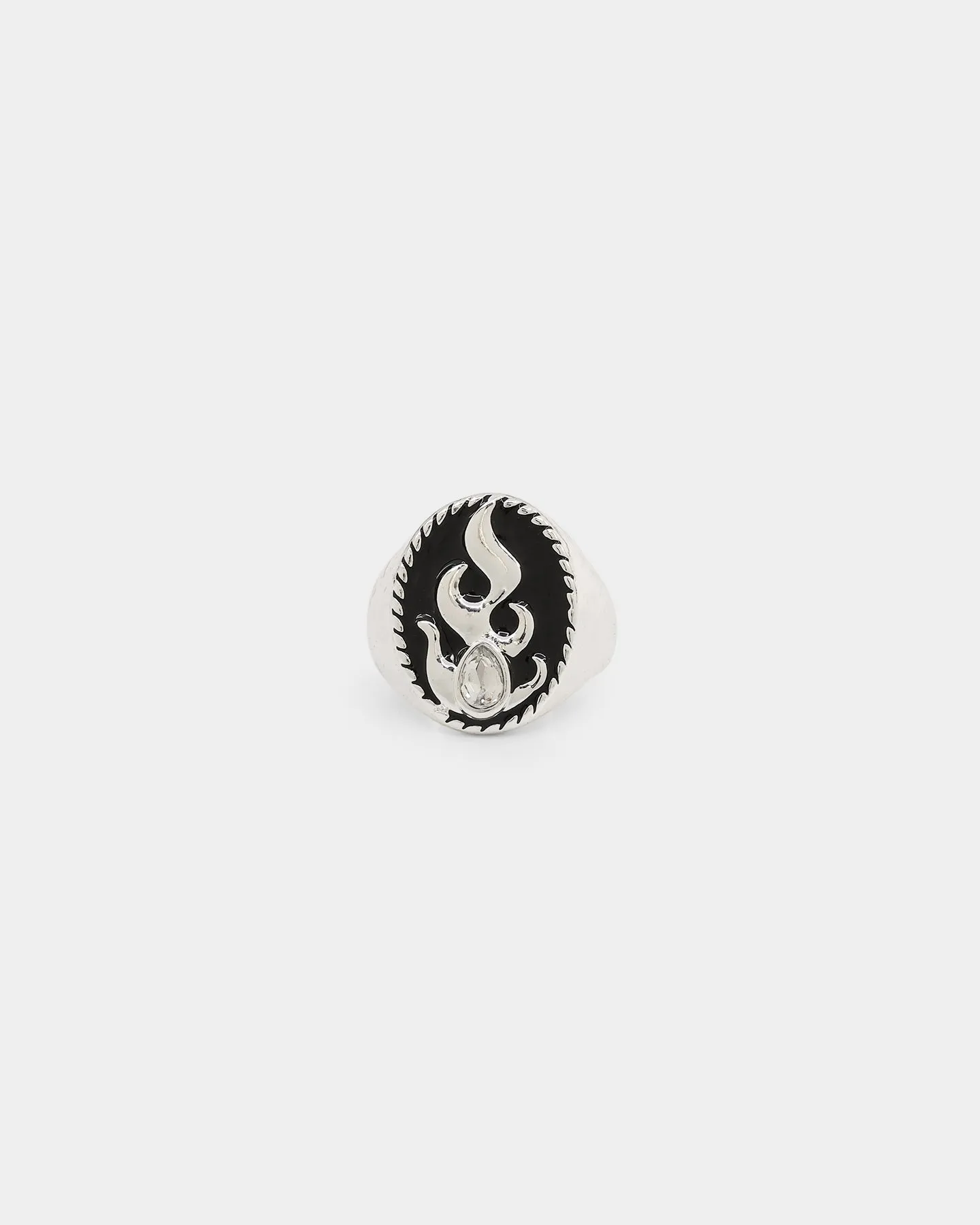 Wild For The Weekend Flame Signet Ring (Medium) Silver sold by Culture Kings product image thumbnail 2