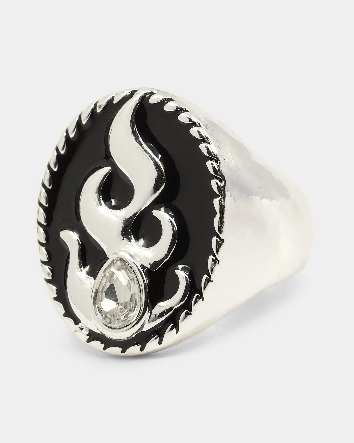 Wild For The Weekend Flame Signet Ring (Medium) Silver sold by Culture Kings product image thumbnail 4