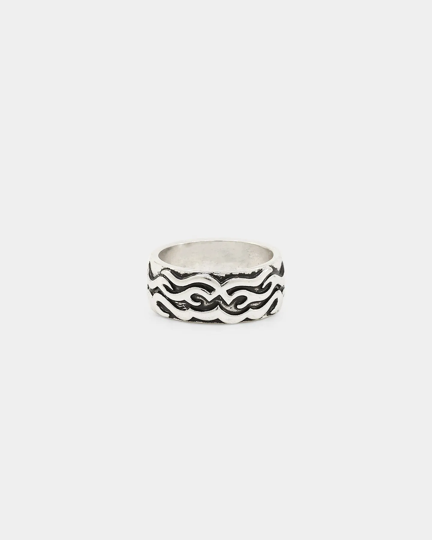 Wild For The Weekend Fire Band Ring (Large) Silver sold by Culture Kings product image thumbnail 2