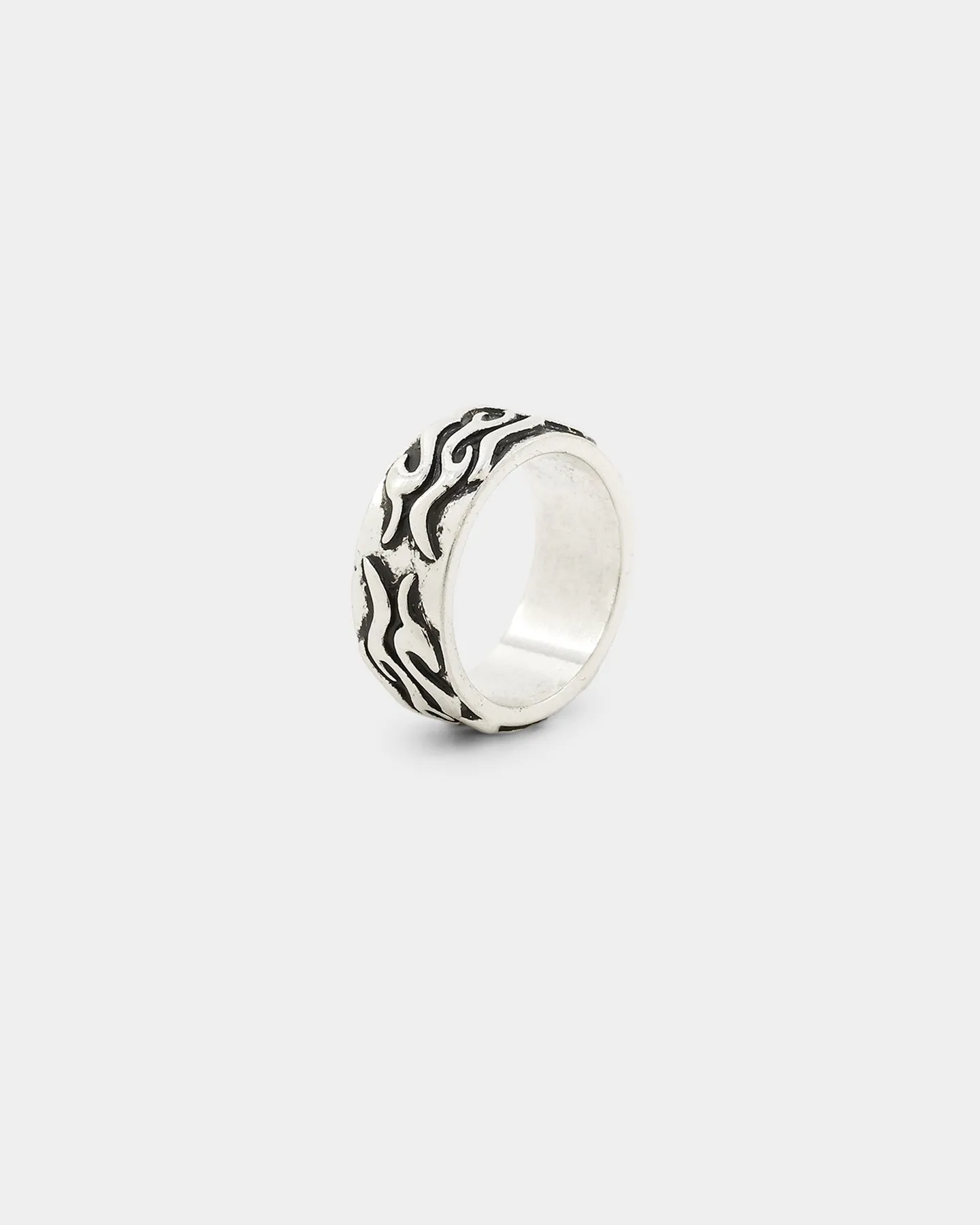 Wild For The Weekend Fire Band Ring (Large) Silver sold by Culture Kings product image thumbnail 5