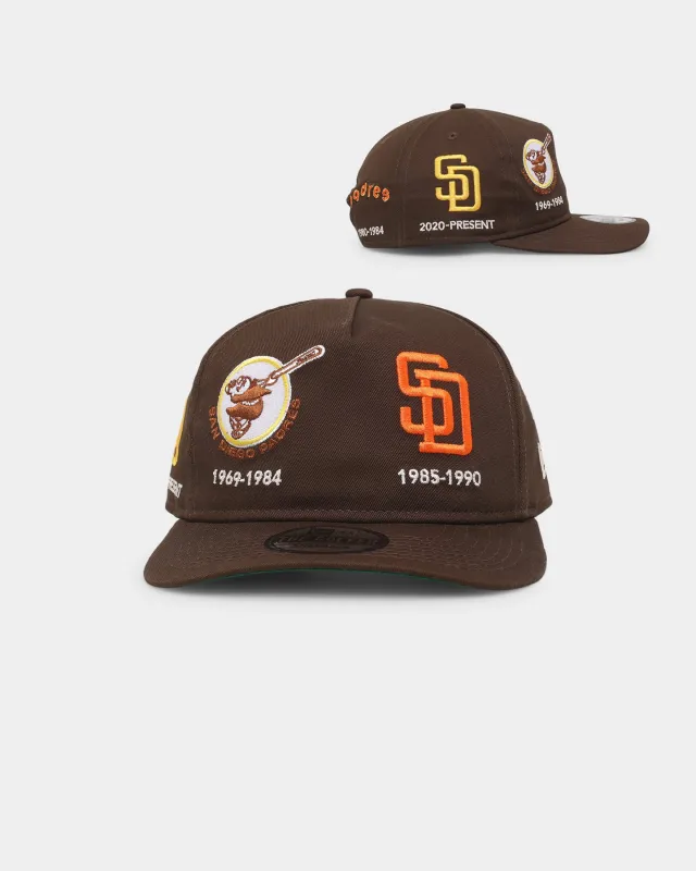 New Era San Diego Padres 'Logo Evolution' Golfer Snapback Collection Brown sold by Culture Kings