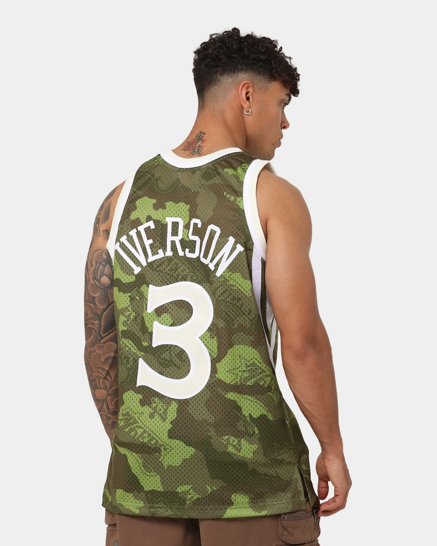 Mitchell & Ness Allen Iverson Philadelphia Sixers '96-'97 Camo Swingman Jersey Green Camo sold by Culture Kings product image thumbnail 2