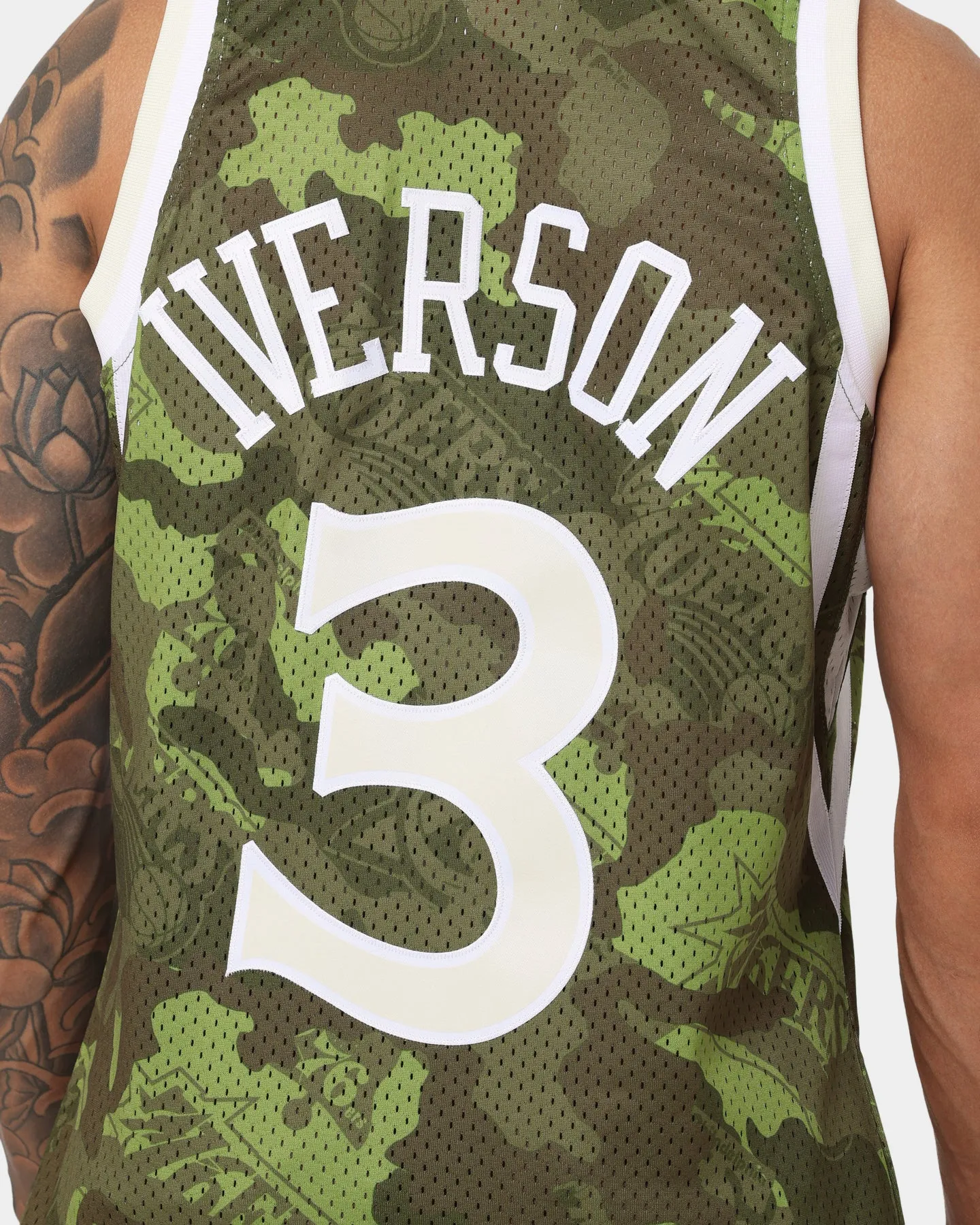 Mitchell & Ness Allen Iverson Philadelphia Sixers '96-'97 Camo Swingman Jersey Green Camo sold by Culture Kings product image thumbnail 5