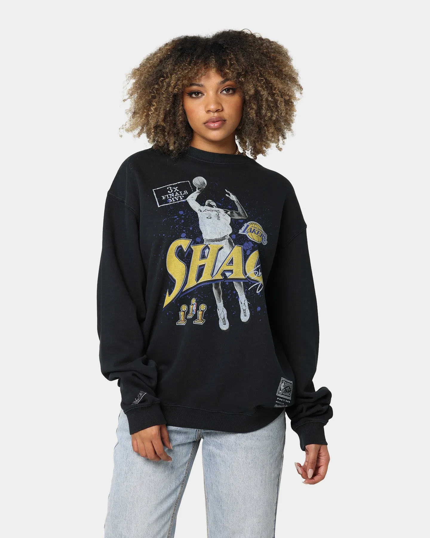 Mitchell & Ness MVP Crewneck Faded Black sold by Culture Kings