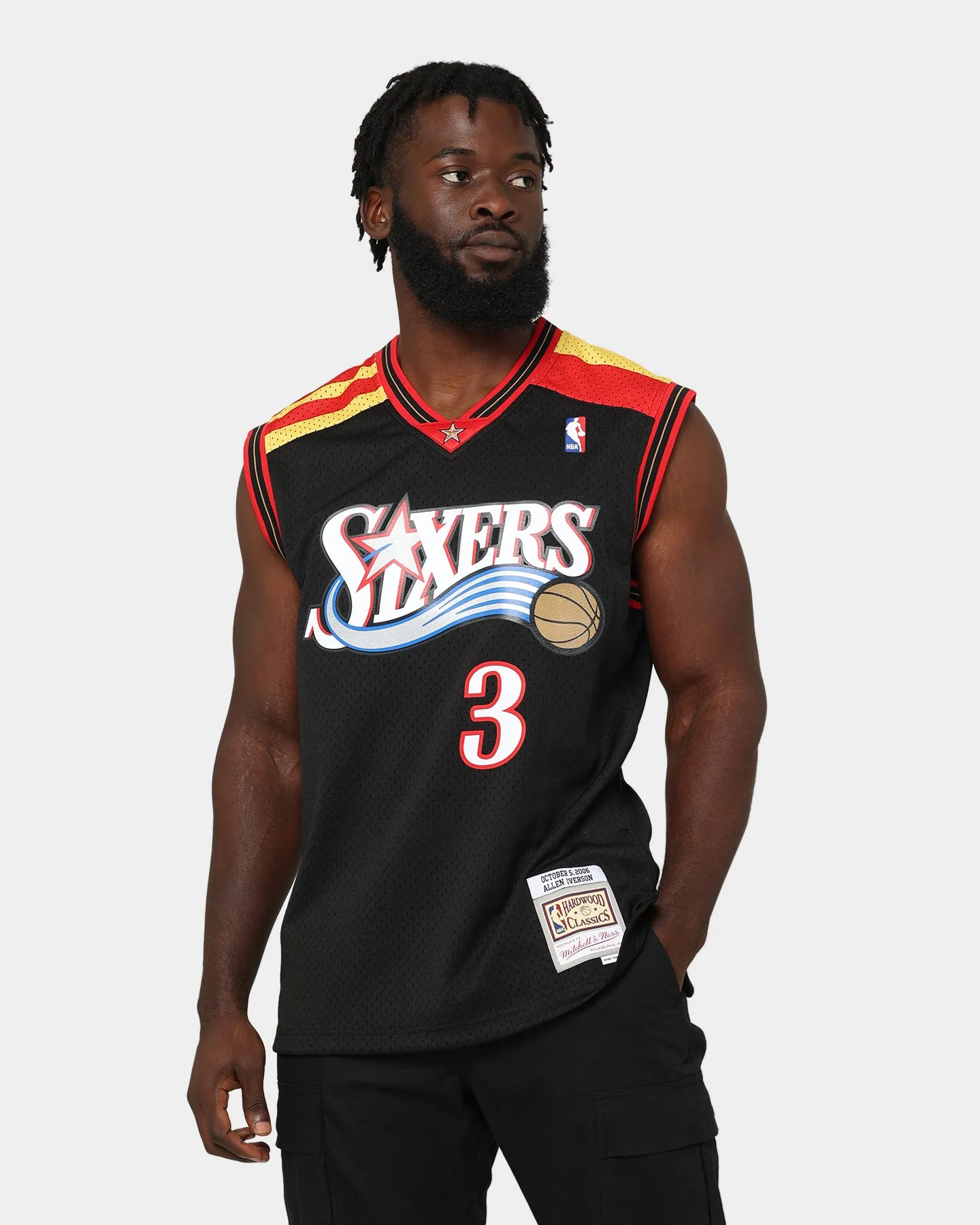 Mitchell & Ness Philadelphia 76ers Allen Iverson #3 '06 Road Swingman Jersey Black sold by Culture Kings