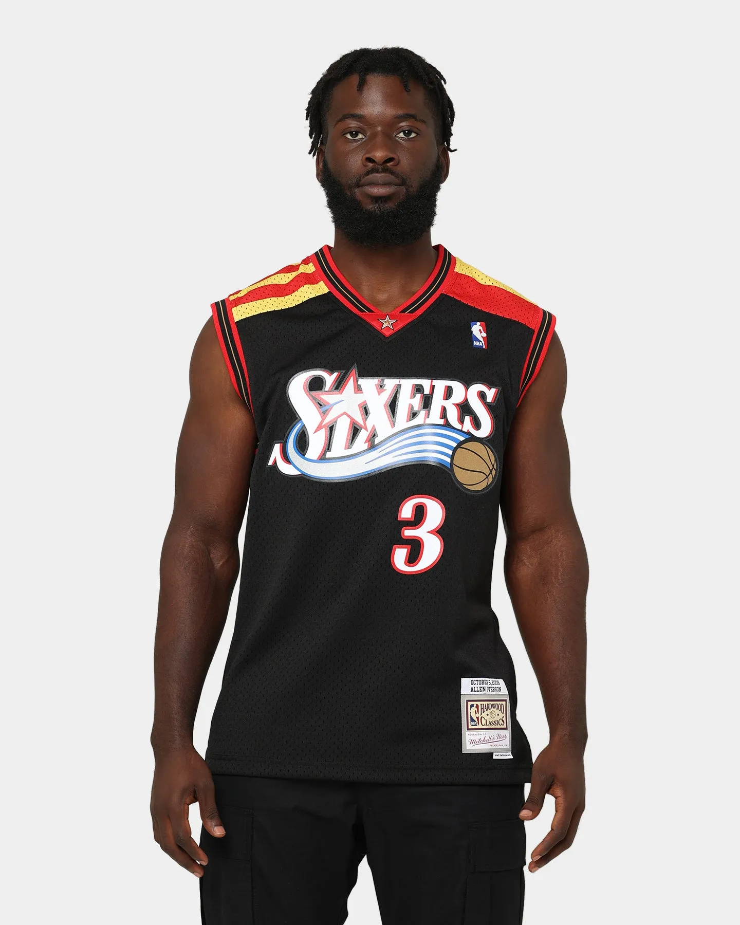 Mitchell & Ness Philadelphia 76ers Allen Iverson #3 '06 Road Swingman Jersey Black sold by Culture Kings product image thumbnail 3