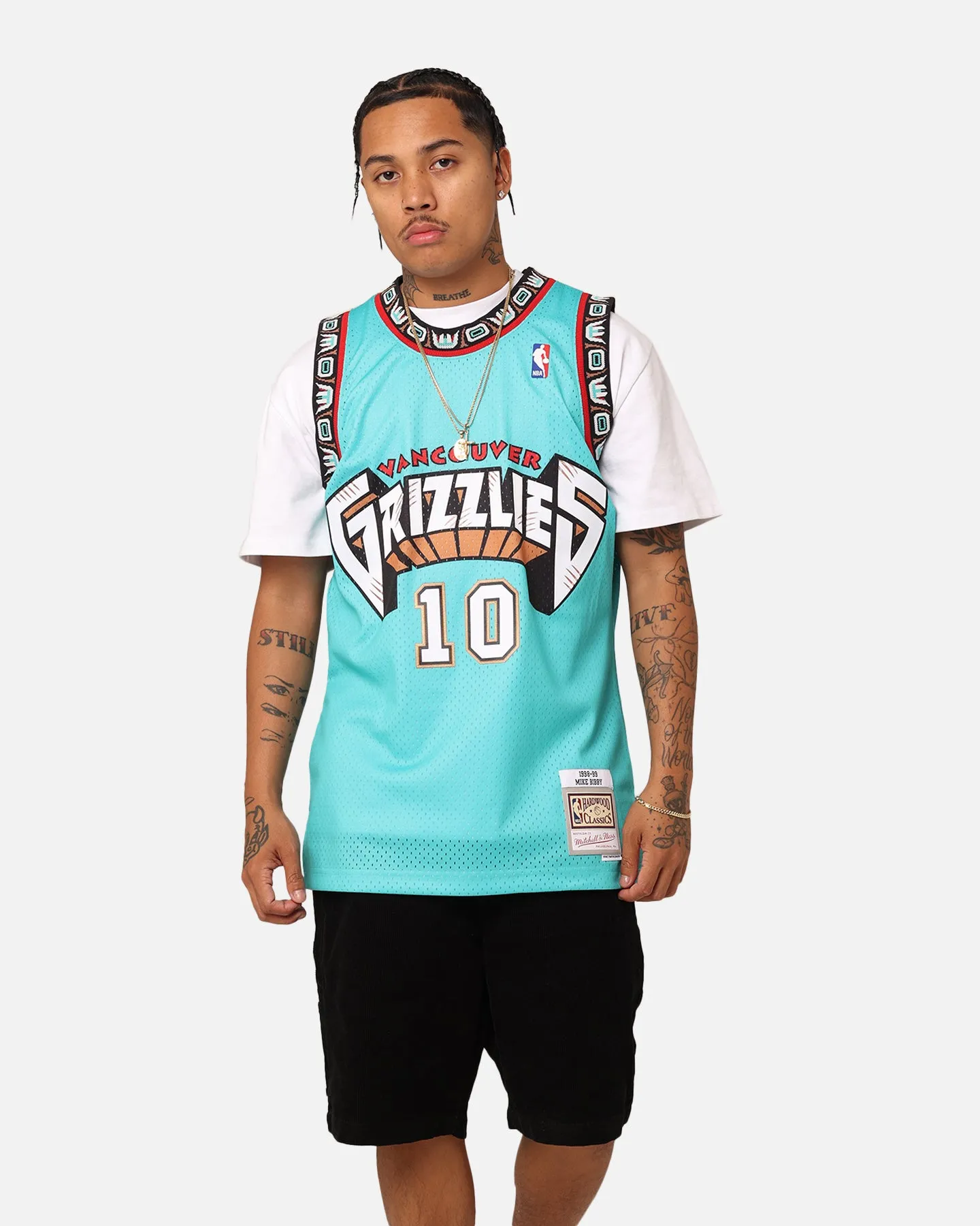 Mitchell & Ness Vancouver Grizzlies Mike Bibby '98-'99 #10 Swingman Jersey Teal sold by Culture Kings