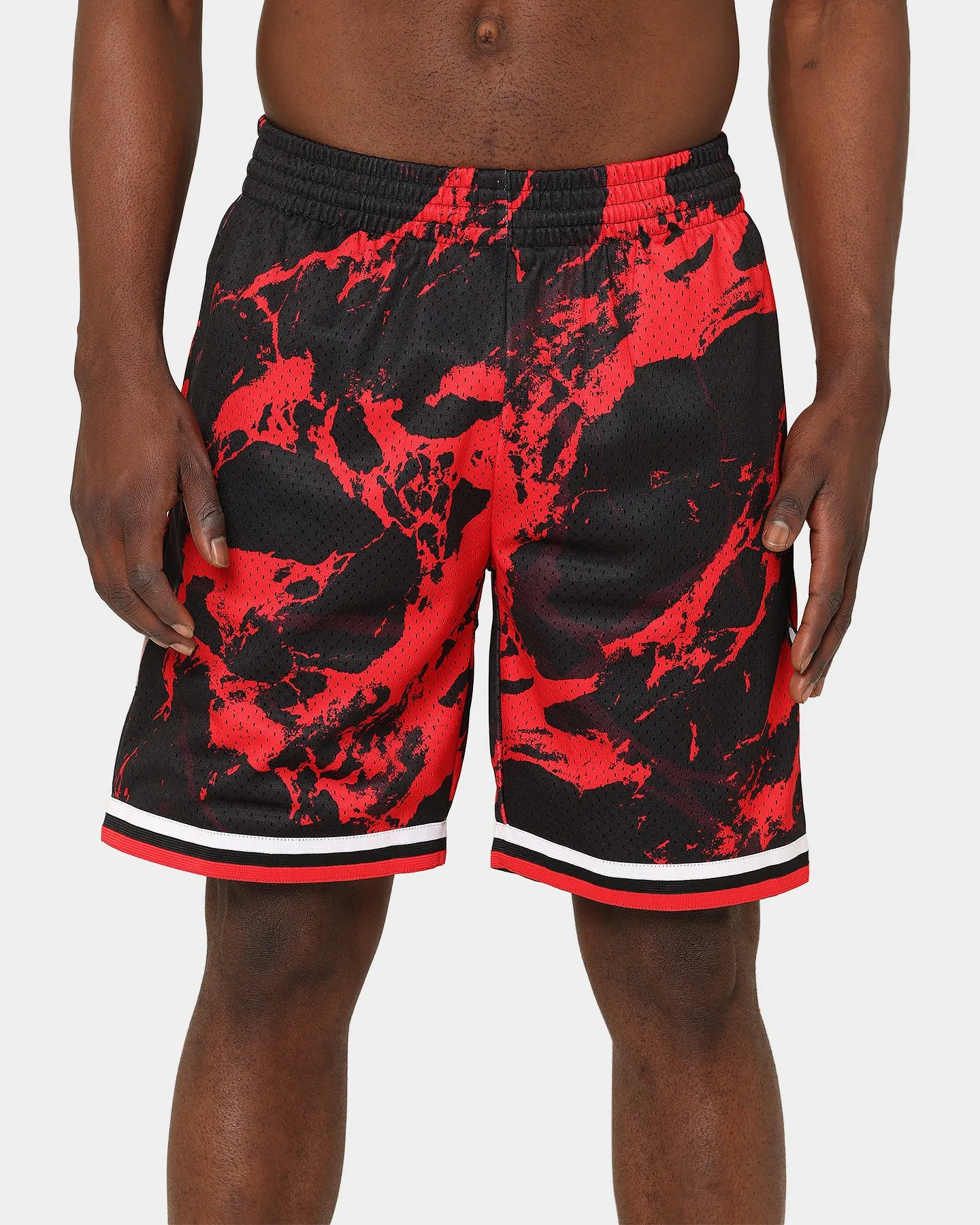 Mitchell & Ness Chicago Bulls Marble Swingman Shorts Red sold by Culture Kings product image thumbnail 3