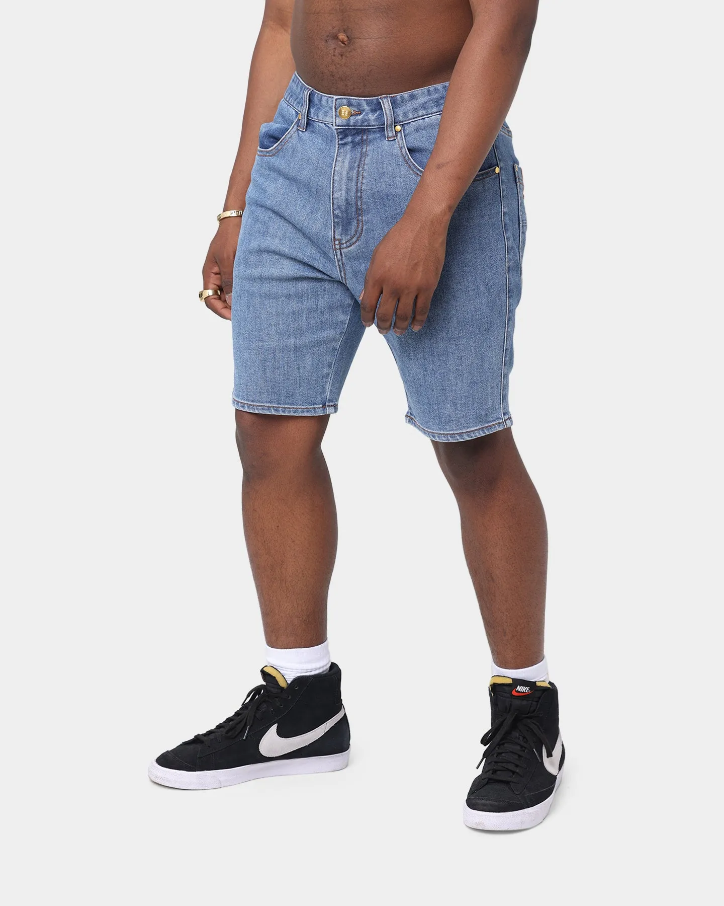 Last Kings King Denim Shorts Blue sold by Culture Kings
