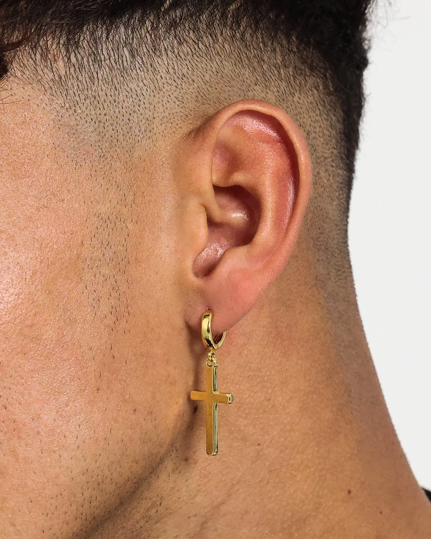 Saint Morta Cross Earring Gold Plated sold by Culture Kings