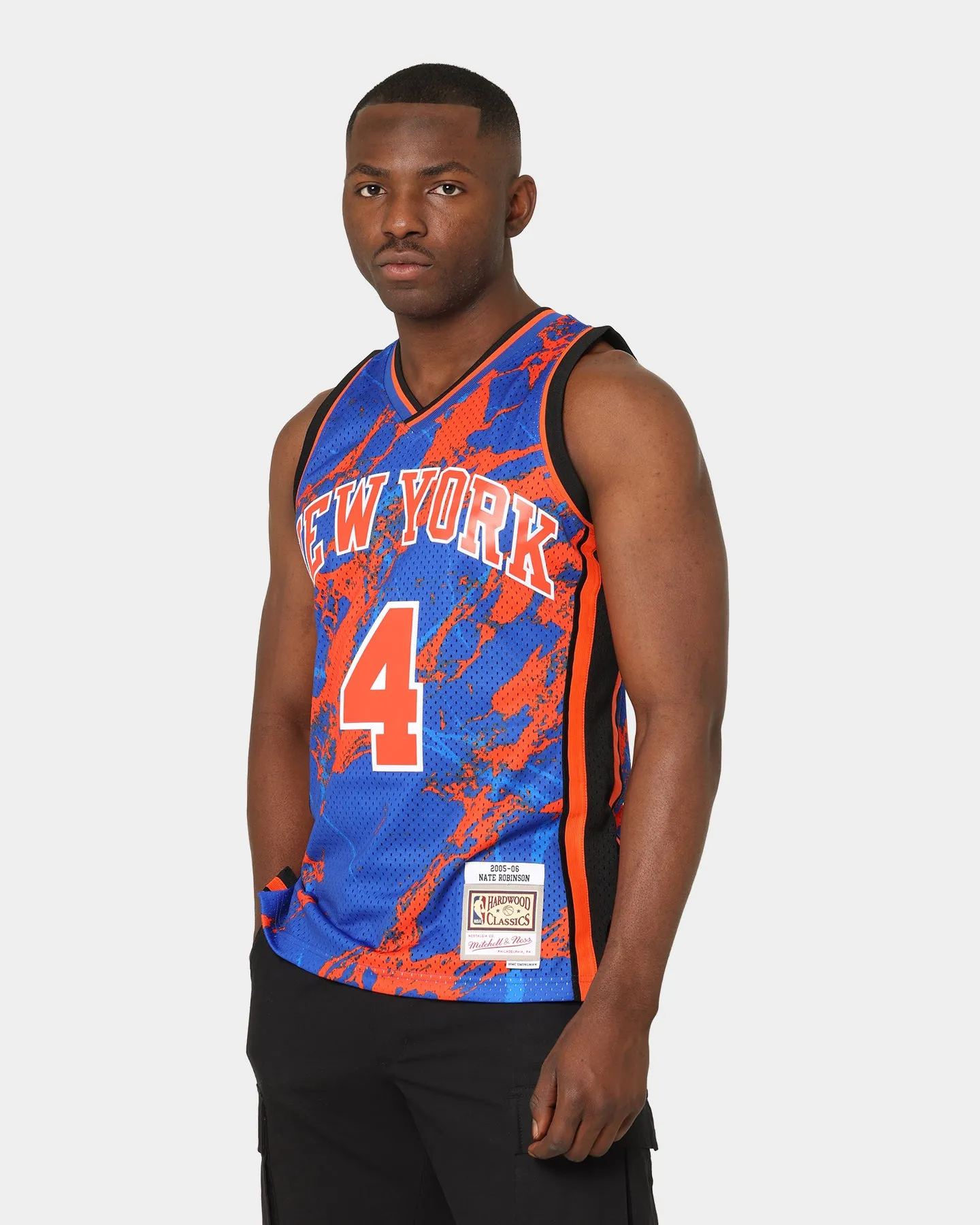Mitchell & Ness New York Knicks Nate Robinson #4 '05-'06 Marble Swingman Jersey Blue sold by Culture Kings