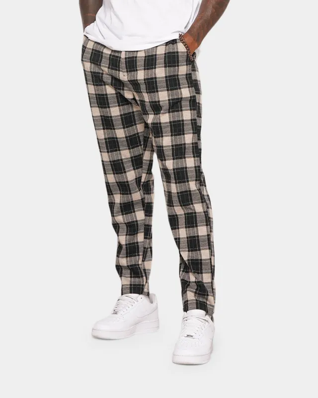 XXIII Isak Plaid Pants Black/Cream sold by Culture Kings