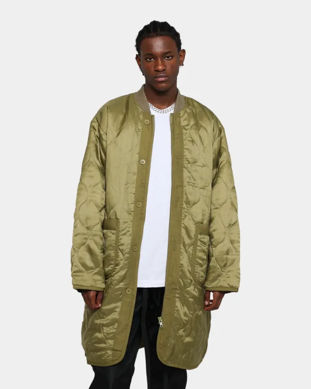 MNML Zip Up Bomber Trench Jacket Olive sold by Culture Kings