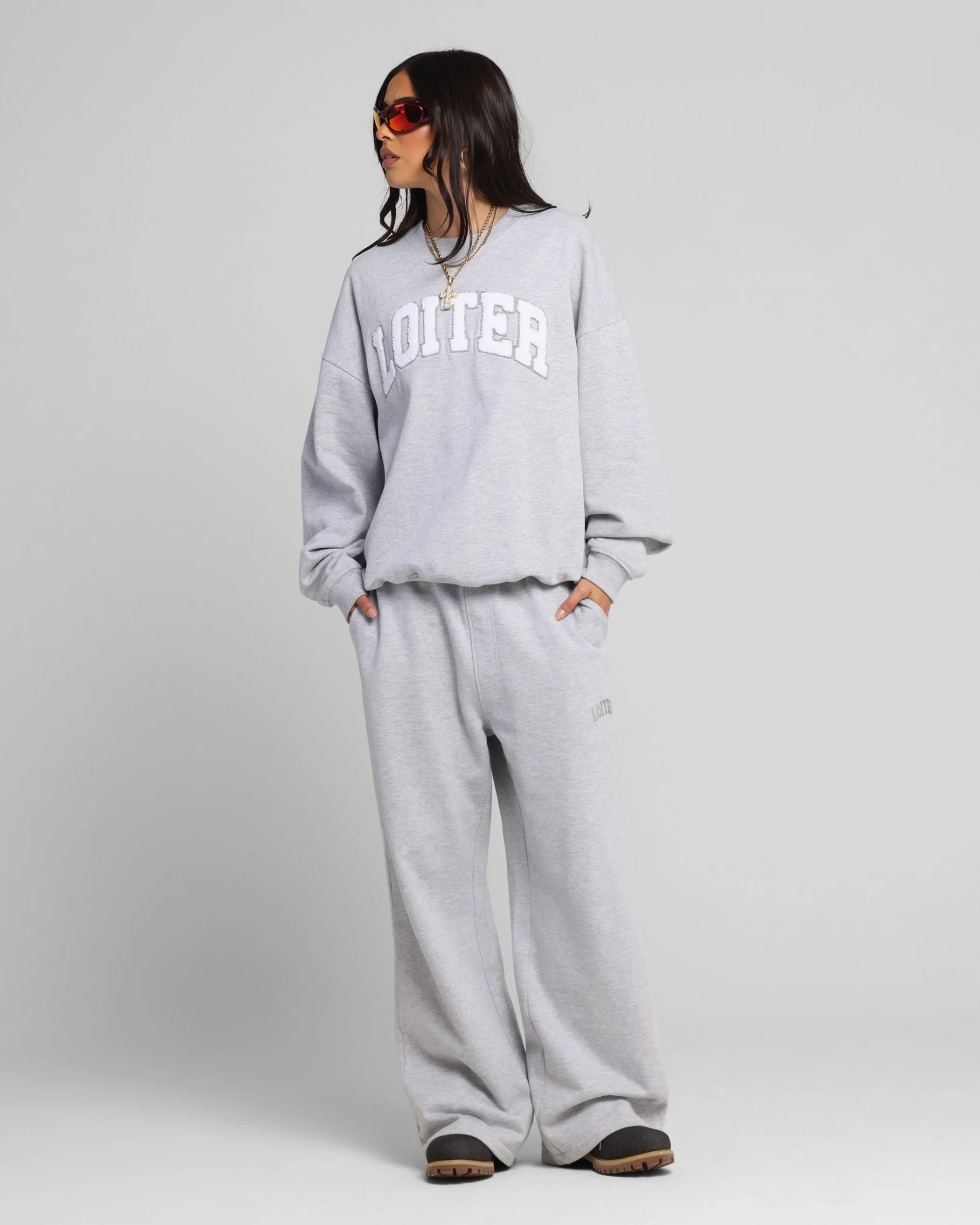Loiter Arch Premium Sweat Pants Grey sold by Culture Kings product image thumbnail 2