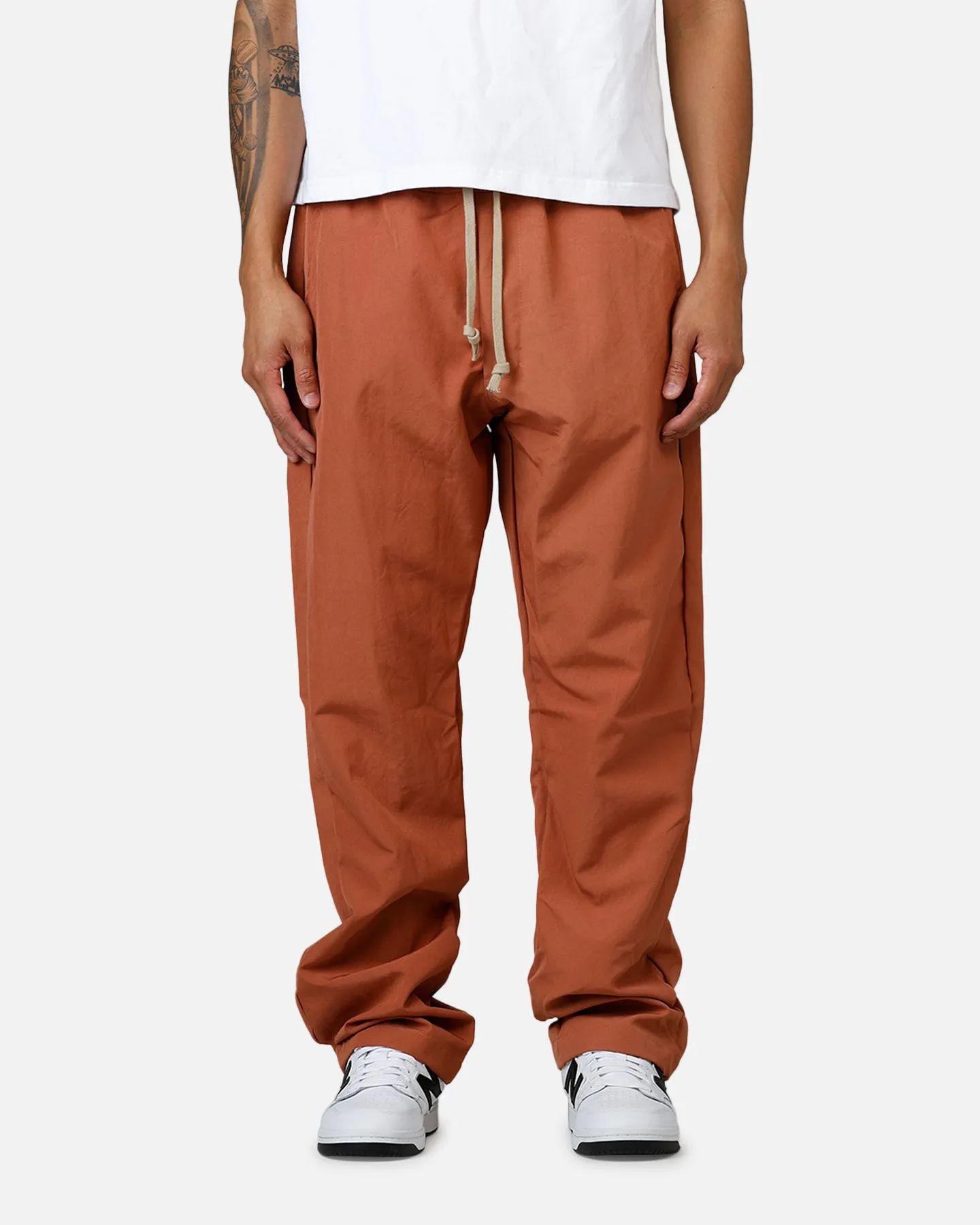 MNML Drawstring Trousers Rust sold by Culture Kings