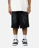 Saint Morta Warrior Baggy Sweat Shorts Washed Black sold by Culture Kings