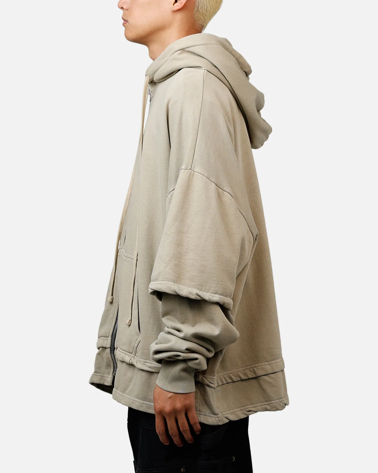 MNML Double Layer Zipper Sweater Washed Earth sold by Culture Kings product image thumbnail 5