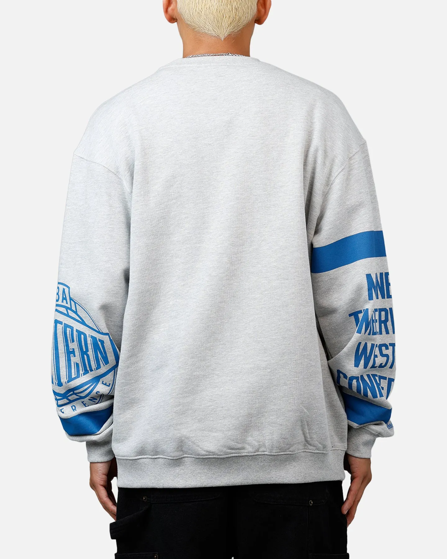 Mitchell & Ness Minnesota Timberwolves Letterform Crewneck Grey Marle/Official Team Color sold by Culture Kings product image thumbnail 2