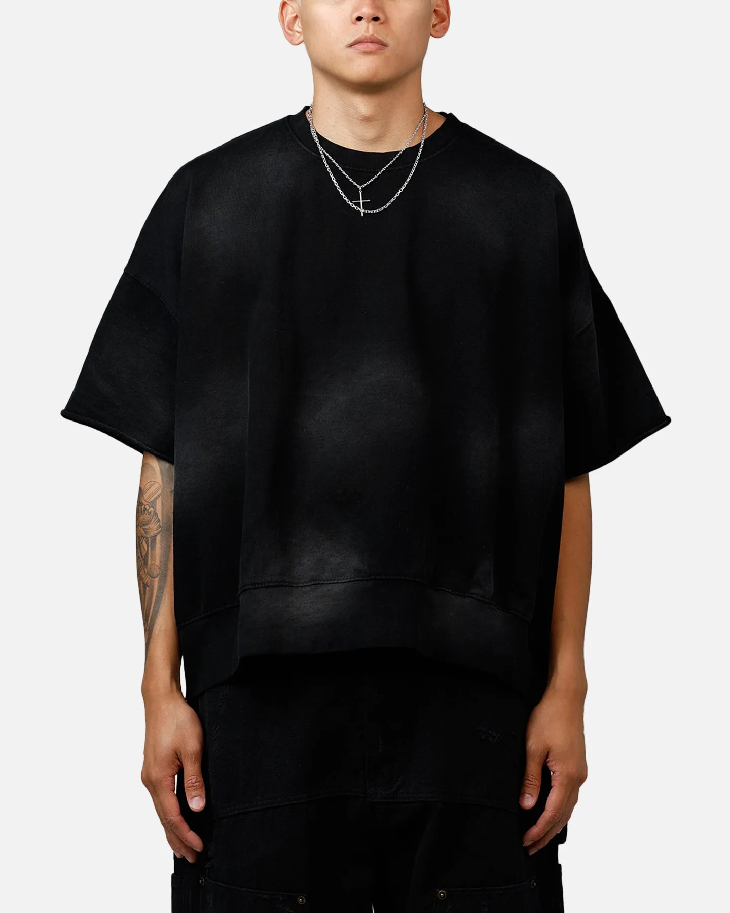 MNML Oversized Crewneck T-Shirt Washed Black sold by Culture Kings