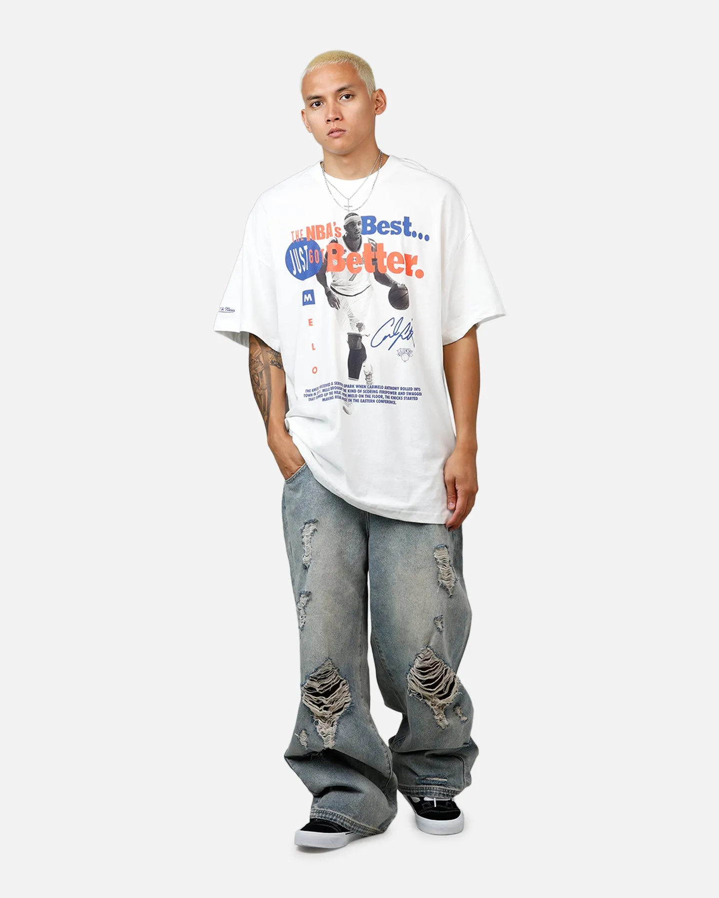 Mitchell & Ness New York Knicks Carmelo Anthony Got Better T-Shirt Vintage White sold by Culture Kings product image thumbnail 3