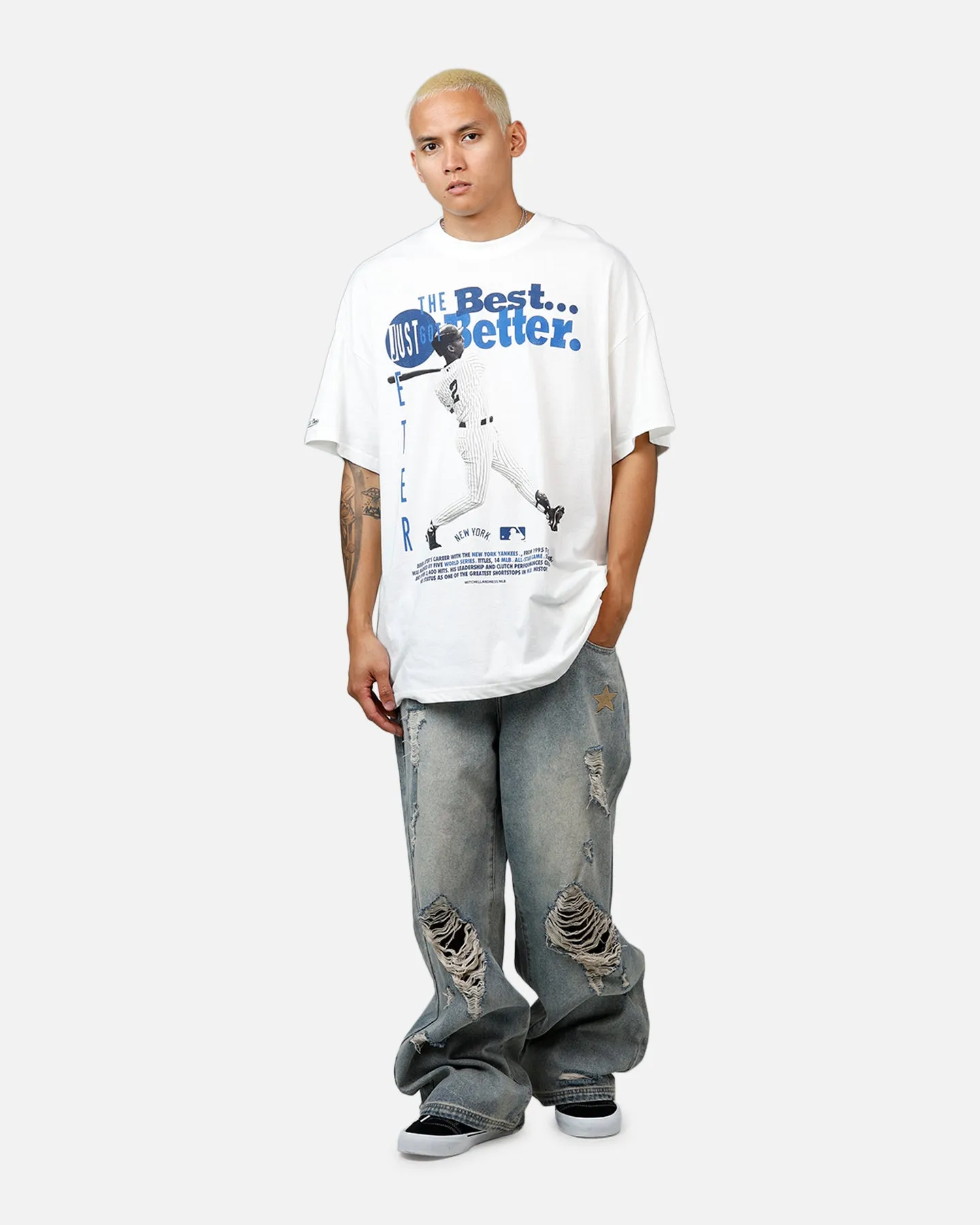 Mitchell & Ness New York Yankees Derek Jeter Got Better T-Shirt Vintage White sold by Culture Kings product image thumbnail 3