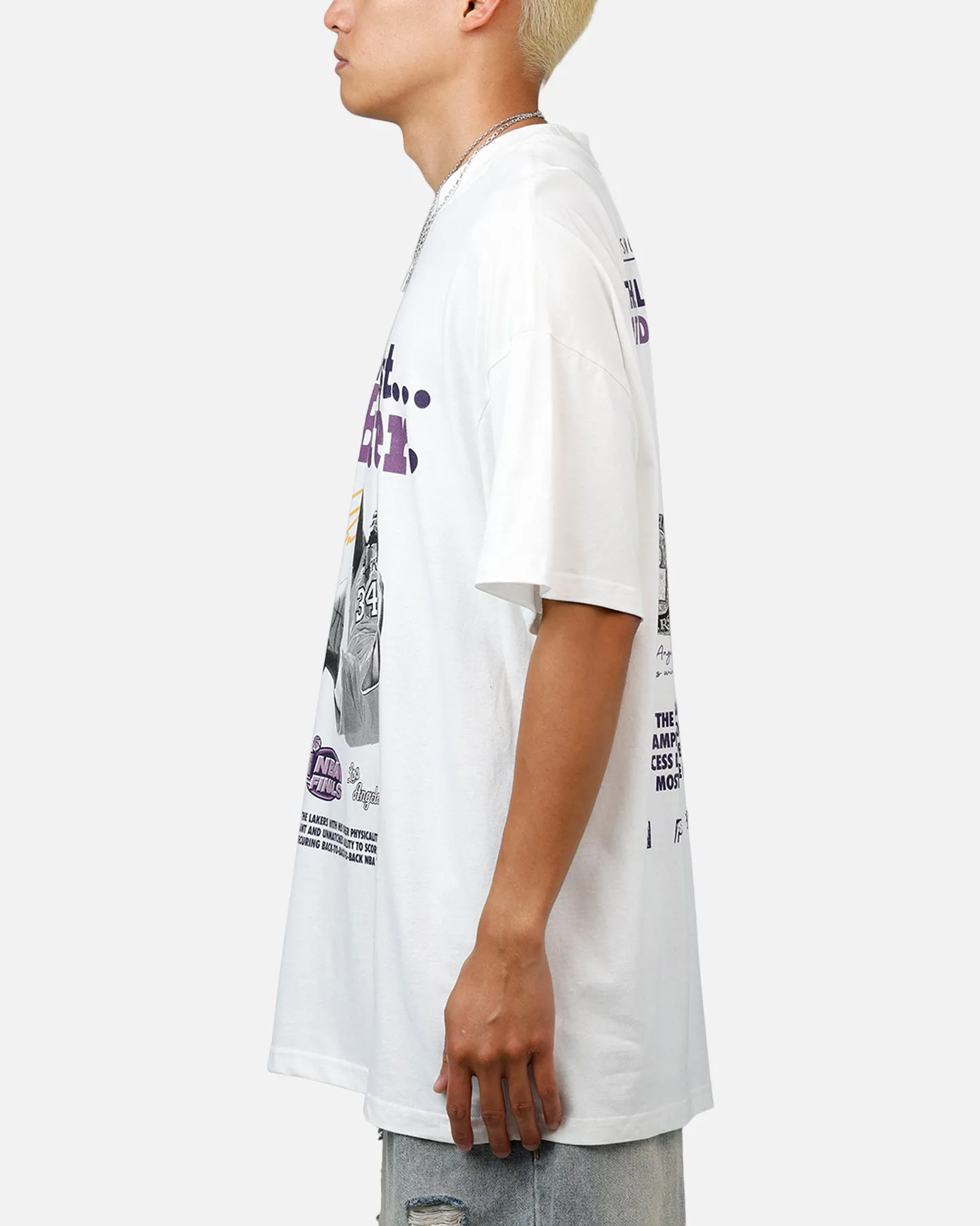Mitchell & Ness Los Angeles Lakers Shaquille O'Neal Got Better T-Shirt Vintage White sold by Culture Kings product image thumbnail 5