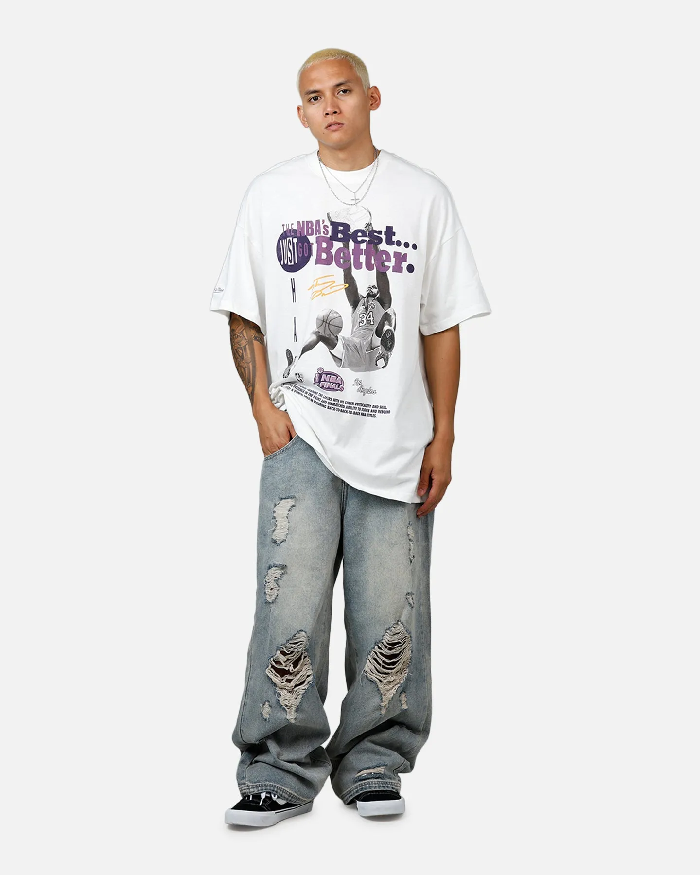 Mitchell & Ness Los Angeles Lakers Shaquille O'Neal Got Better T-Shirt Vintage White sold by Culture Kings product image thumbnail 3